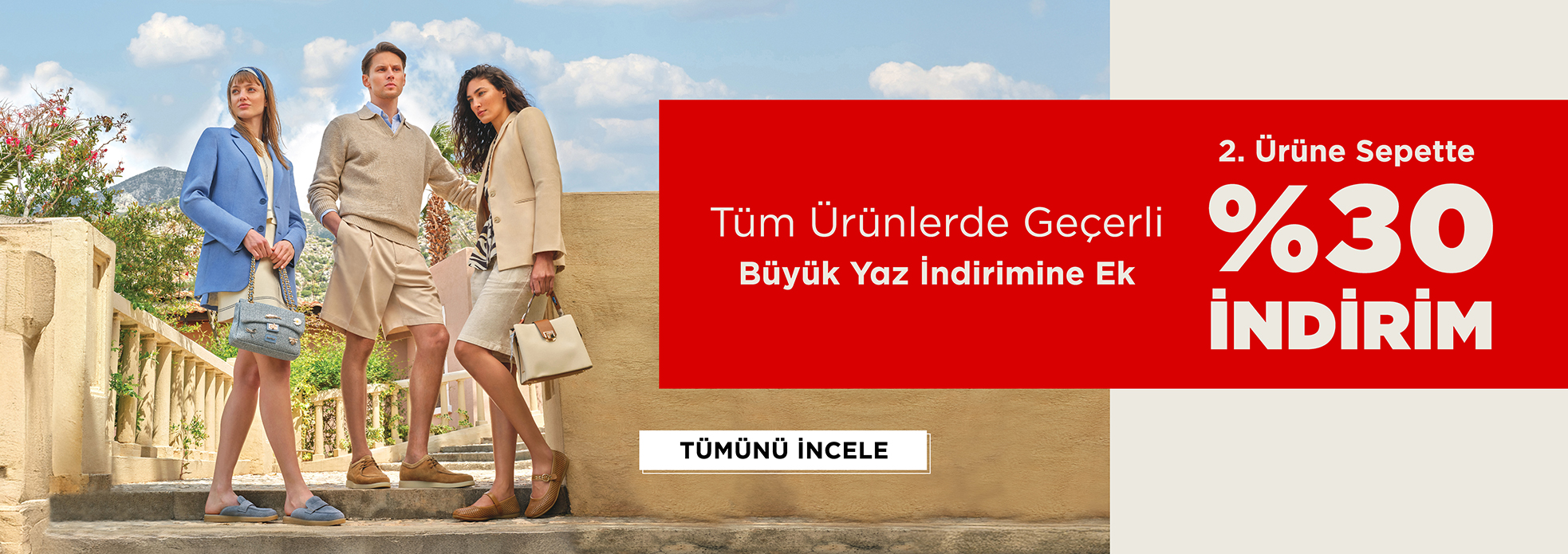 Yaz ürünlerinde Sepette %30 İndirim