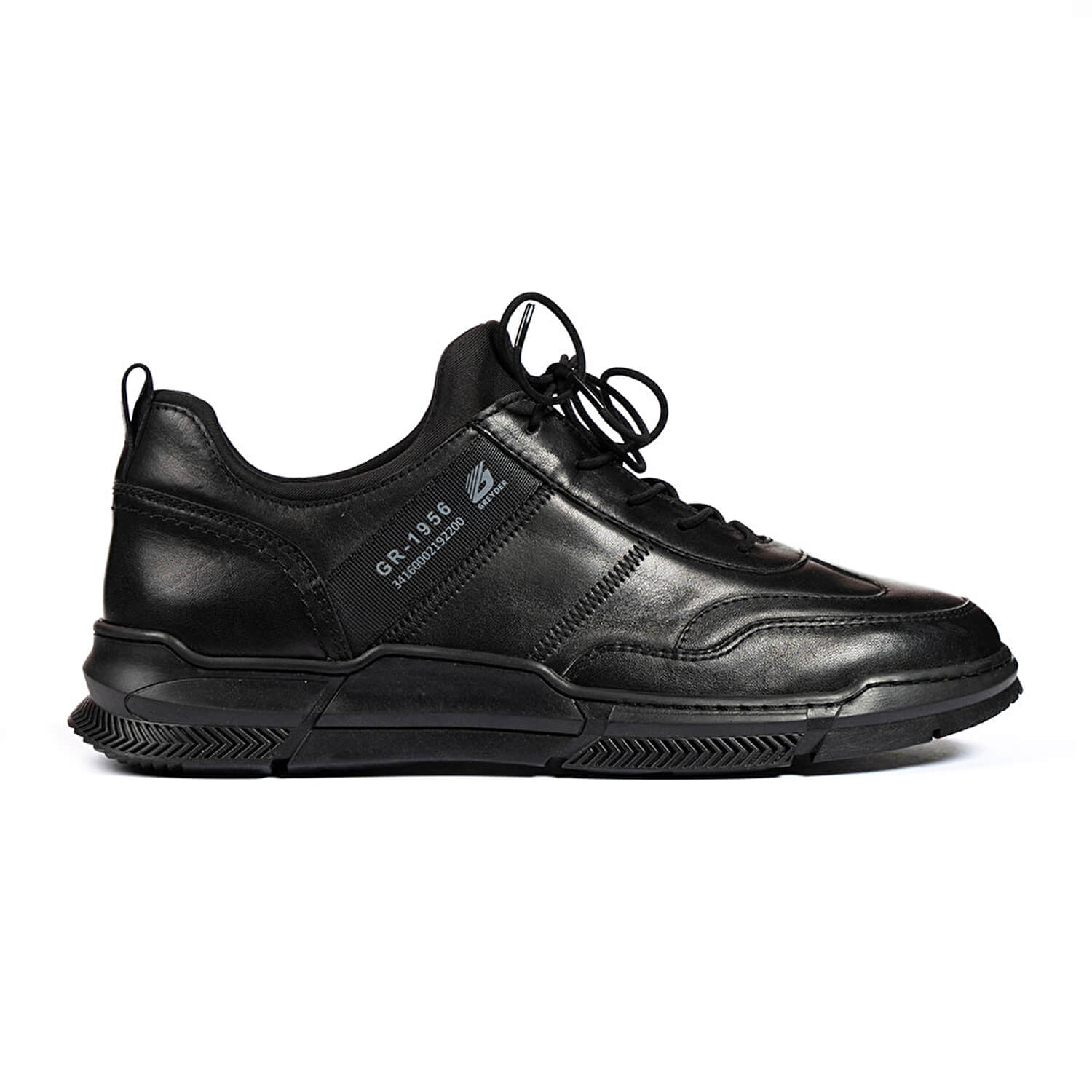 Erkek Siyah Hakiki Deri Sneaker Ayakkabı 1K1CA14362-1