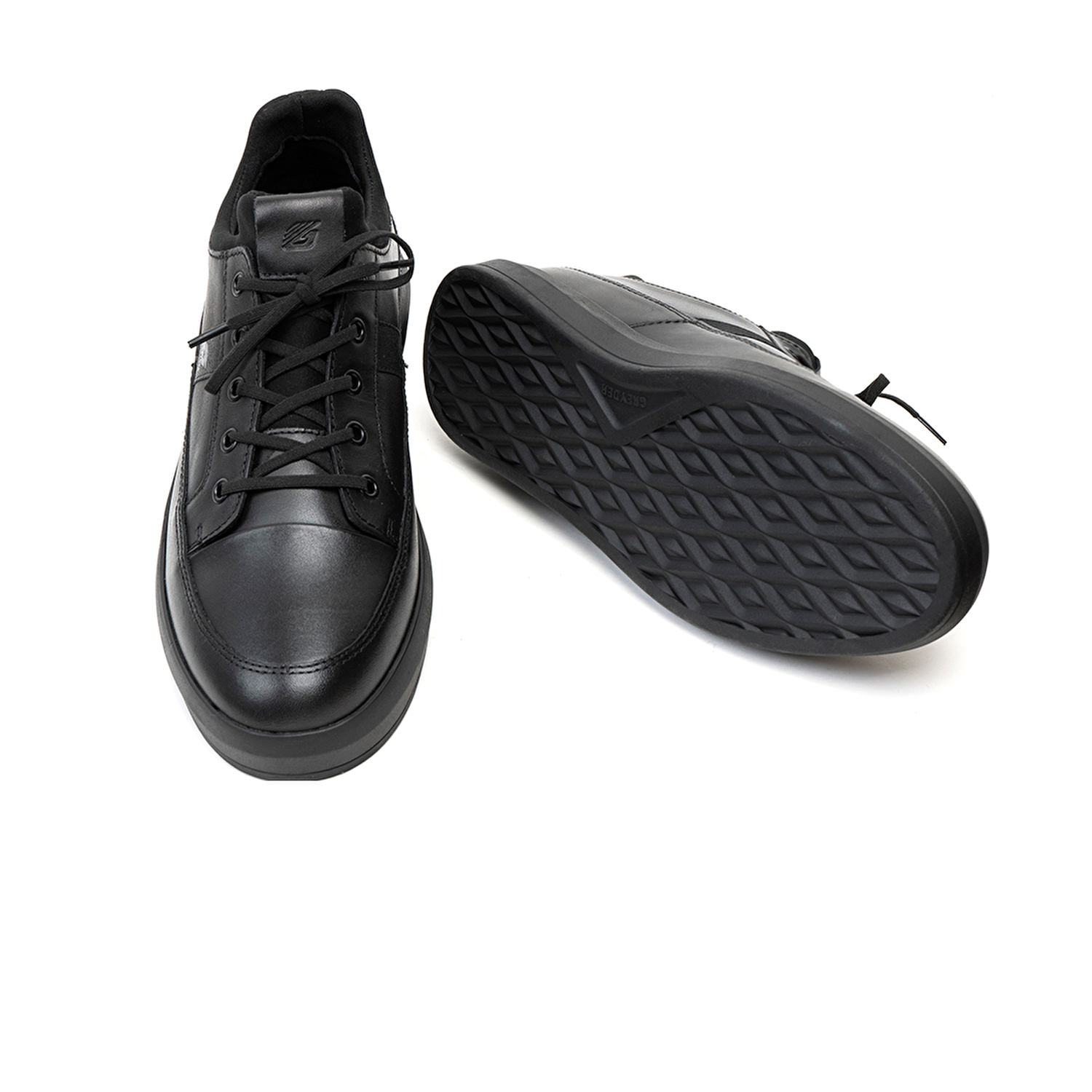 Erkek Siyah Hakiki Deri Sneaker Ayakkabı 2K1CA12777-5