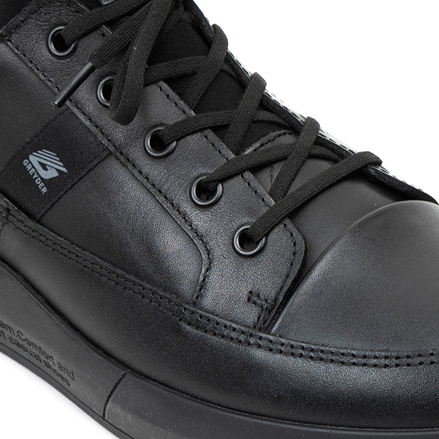 Erkek Siyah Hakiki Deri Sneaker Ayakkabı 2K1CA12777-4