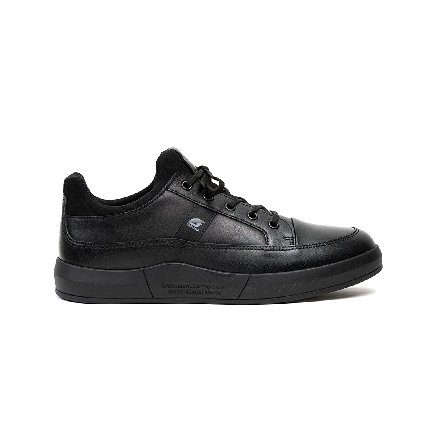 Erkek Siyah Hakiki Deri Sneaker Ayakkabı 2K1CA12777-1