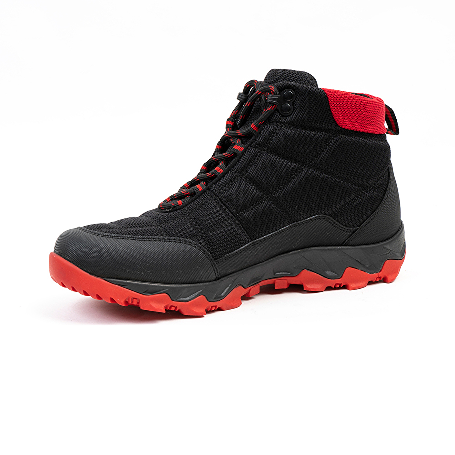 Erkek Siyah Kırmızı Hakiki Deri Su Geçirmez Ayakkabı 2K1GB00170-2