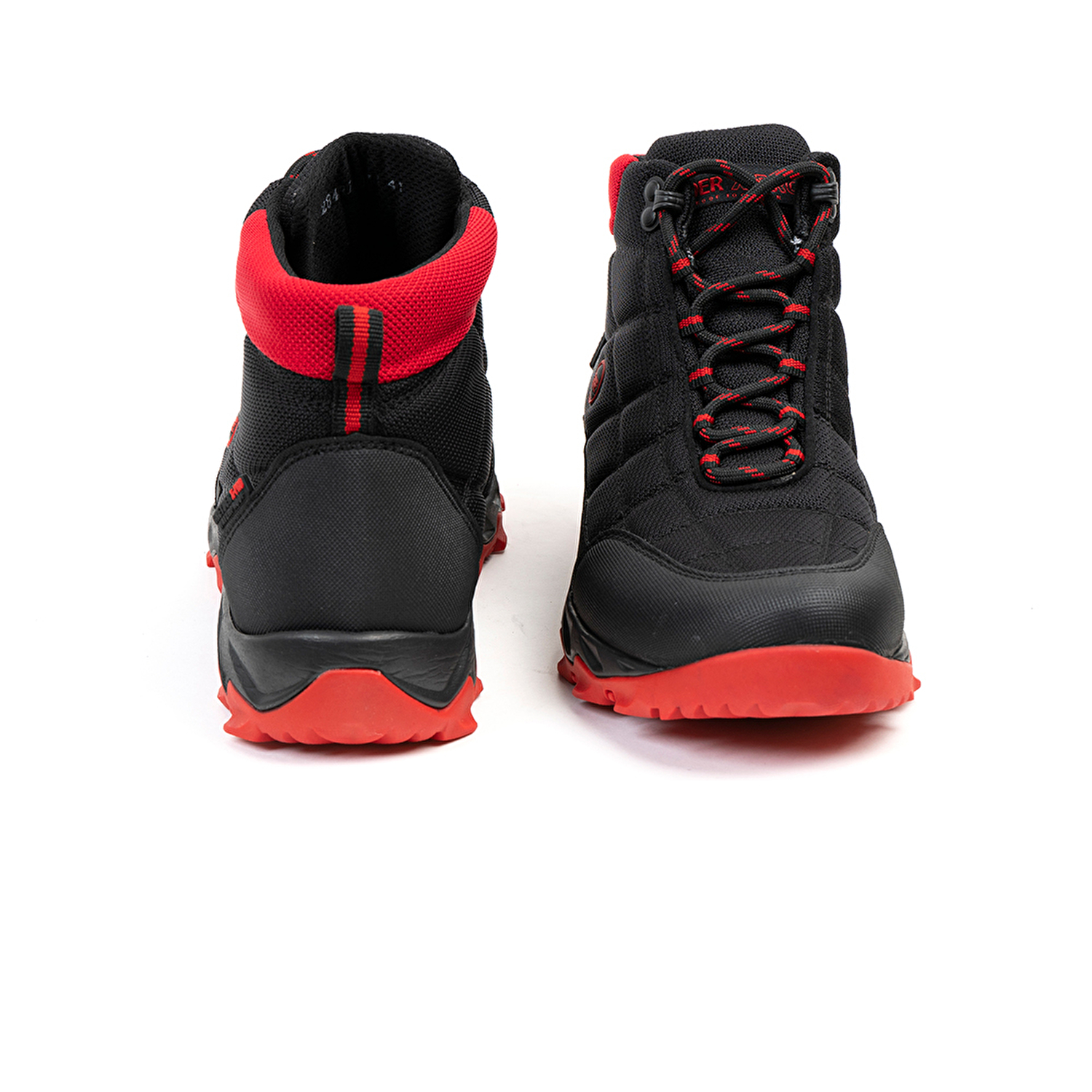 Erkek Siyah Kırmızı Hakiki Deri Su Geçirmez Ayakkabı 2K1GB00170-6