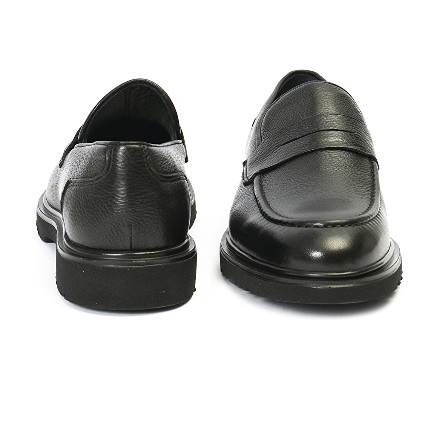 Erkek Siyah Hakiki Deri Klasik Ayakkabı 2K1KA75013-6