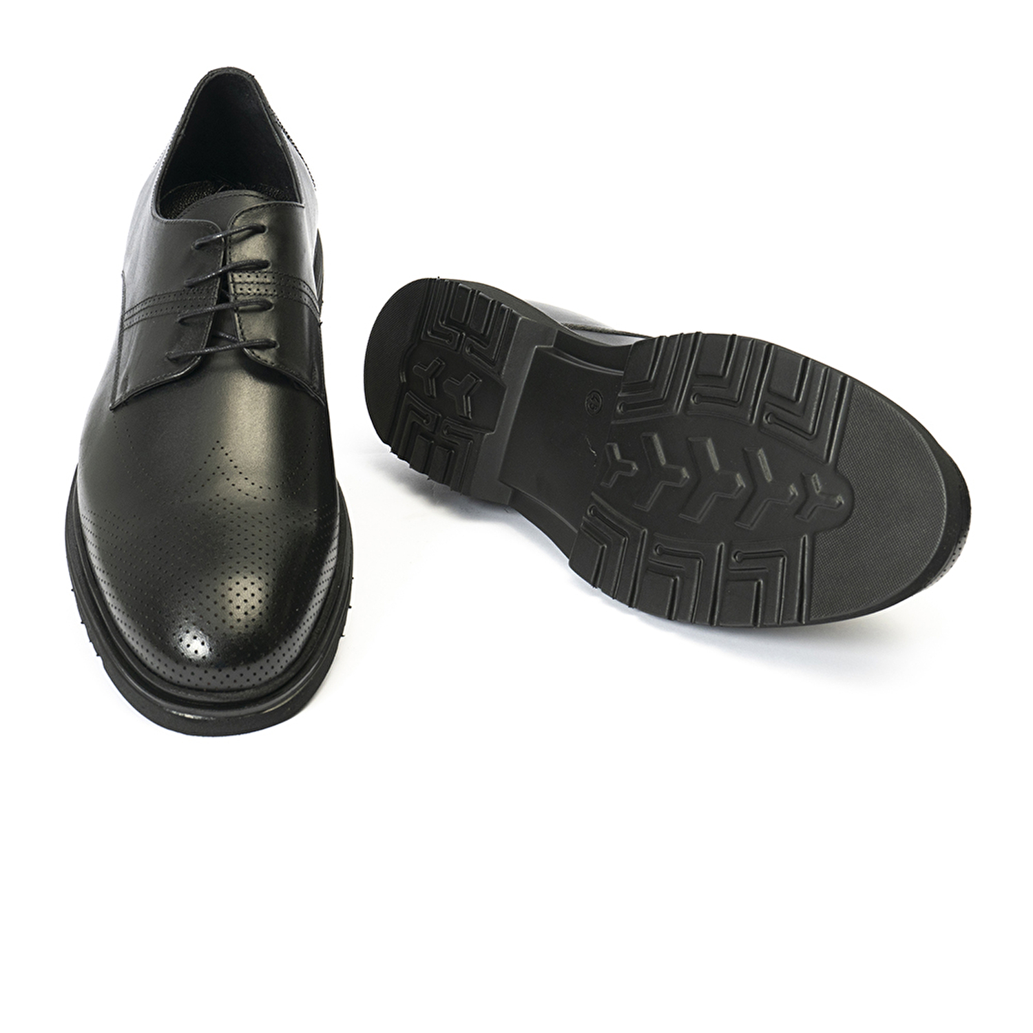 Erkek Siyah Hakiki Deri Klasik Ayakkabı 2K1KA75017-5