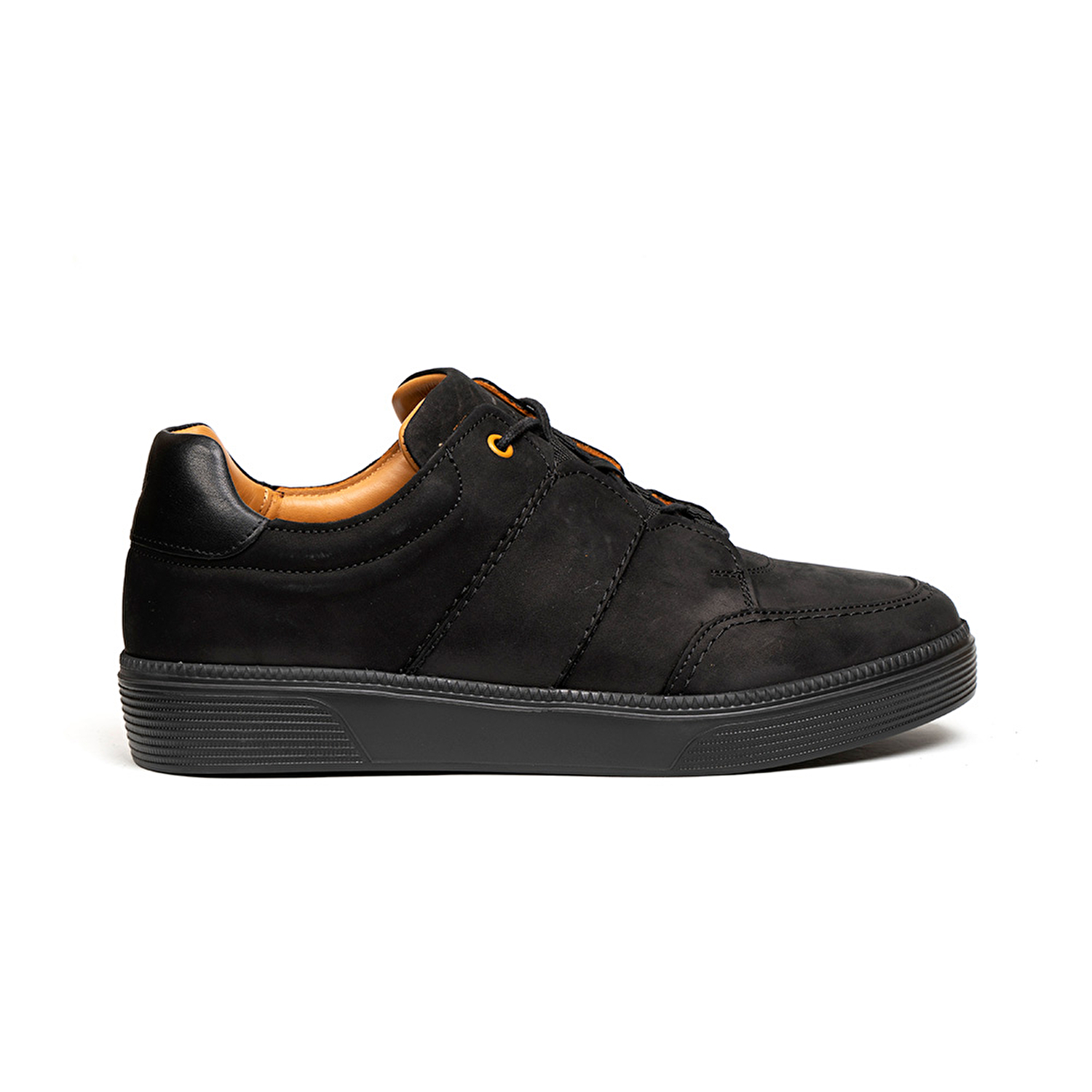 Erkek Siyah Hakiki Deri Sneaker Ayakkabı 2K1SA15651-1