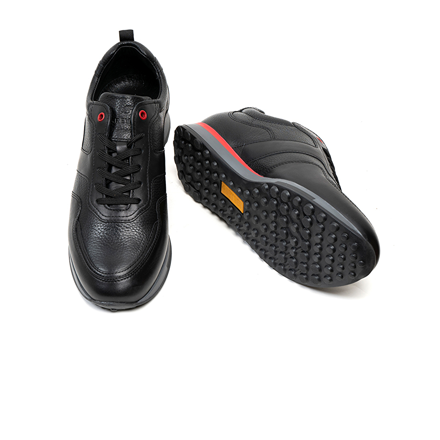 Erkek Siyah Hakiki Deri Spor Ayakkabı 2K1TA13604-5