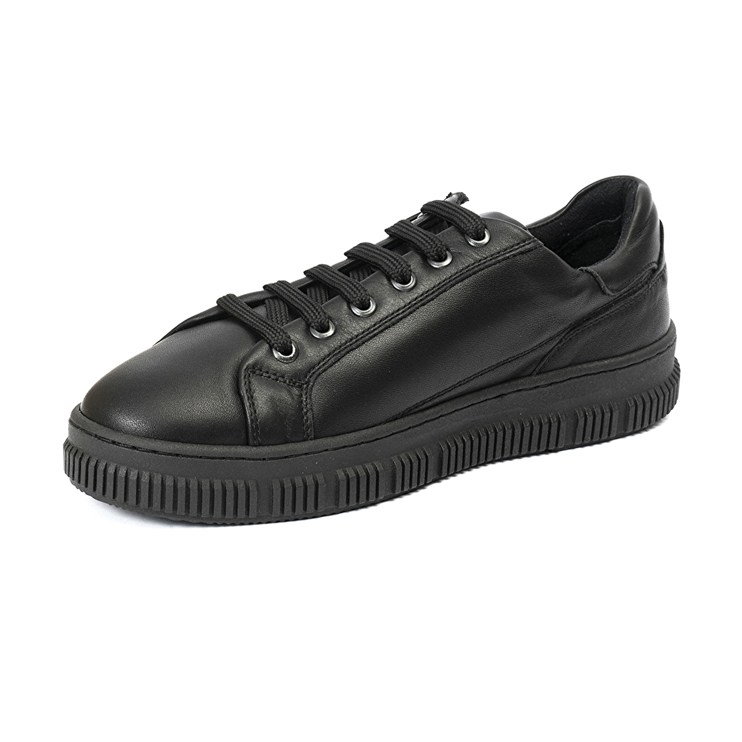 Kadın Siyah Hakiki Deri Sneaker Ayakkabı 2K2CA72100-2