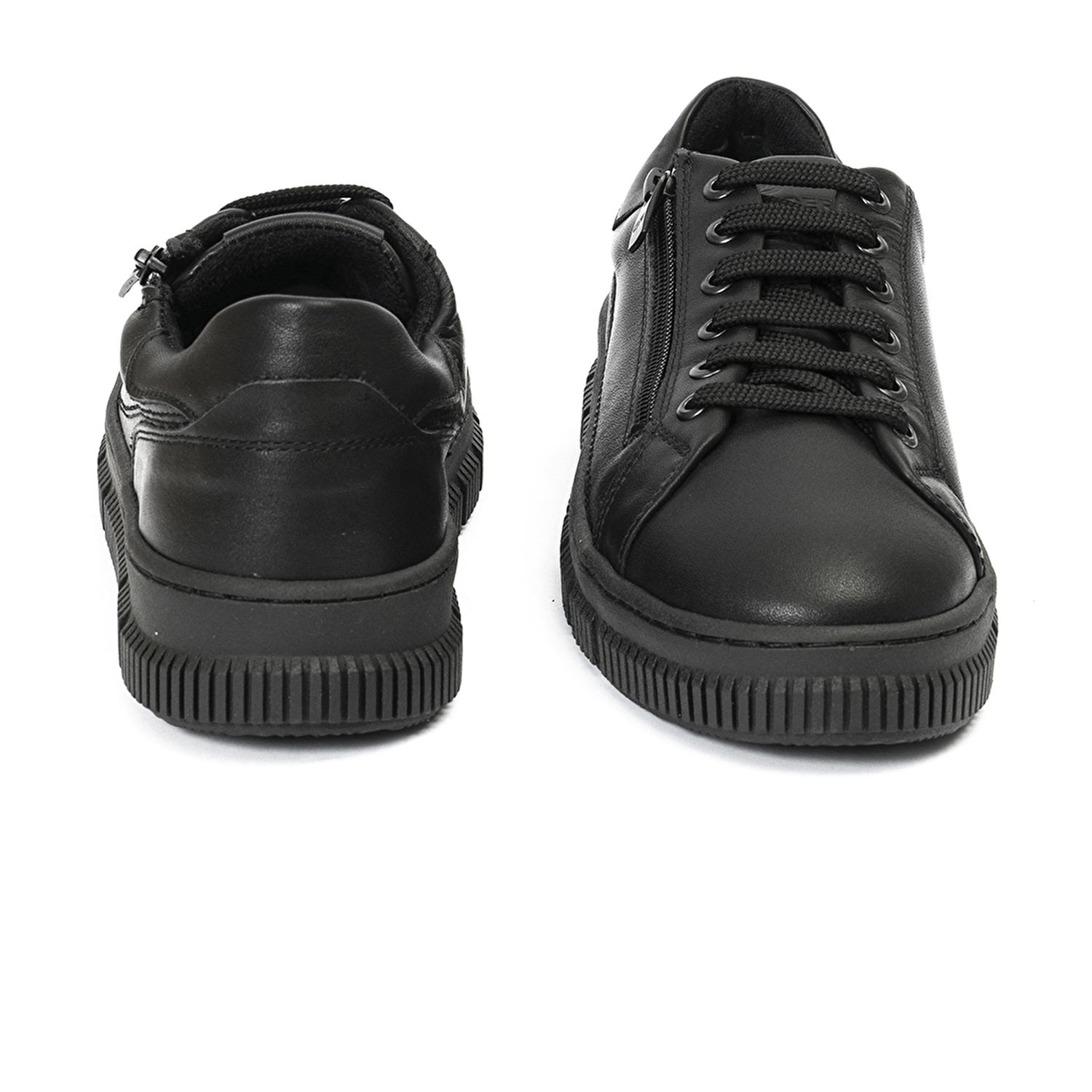 Kadın Siyah Hakiki Deri Sneaker Ayakkabı 2K2CA72100-6