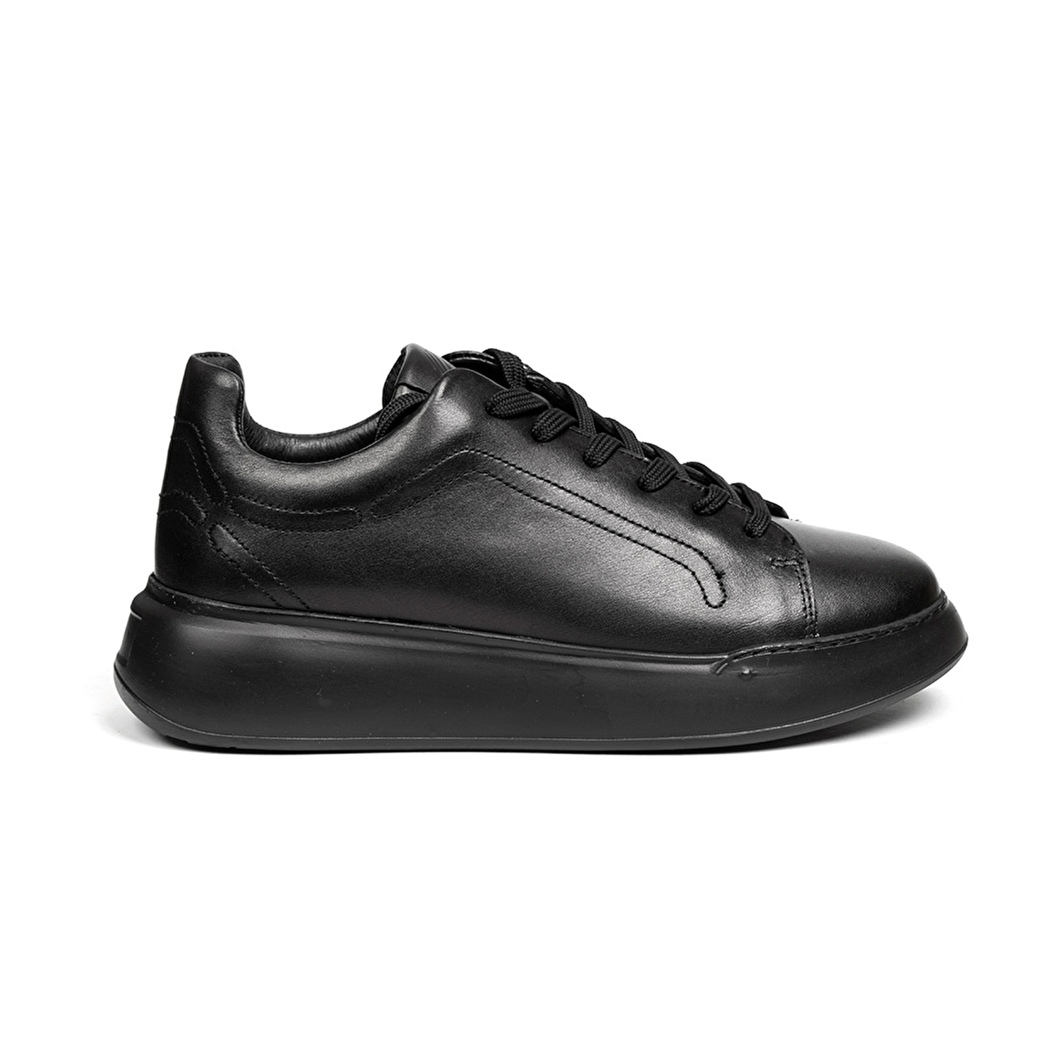 Kadın Siyah Hakiki Deri Sneaker Ayakkabı 2K2SA32150-1