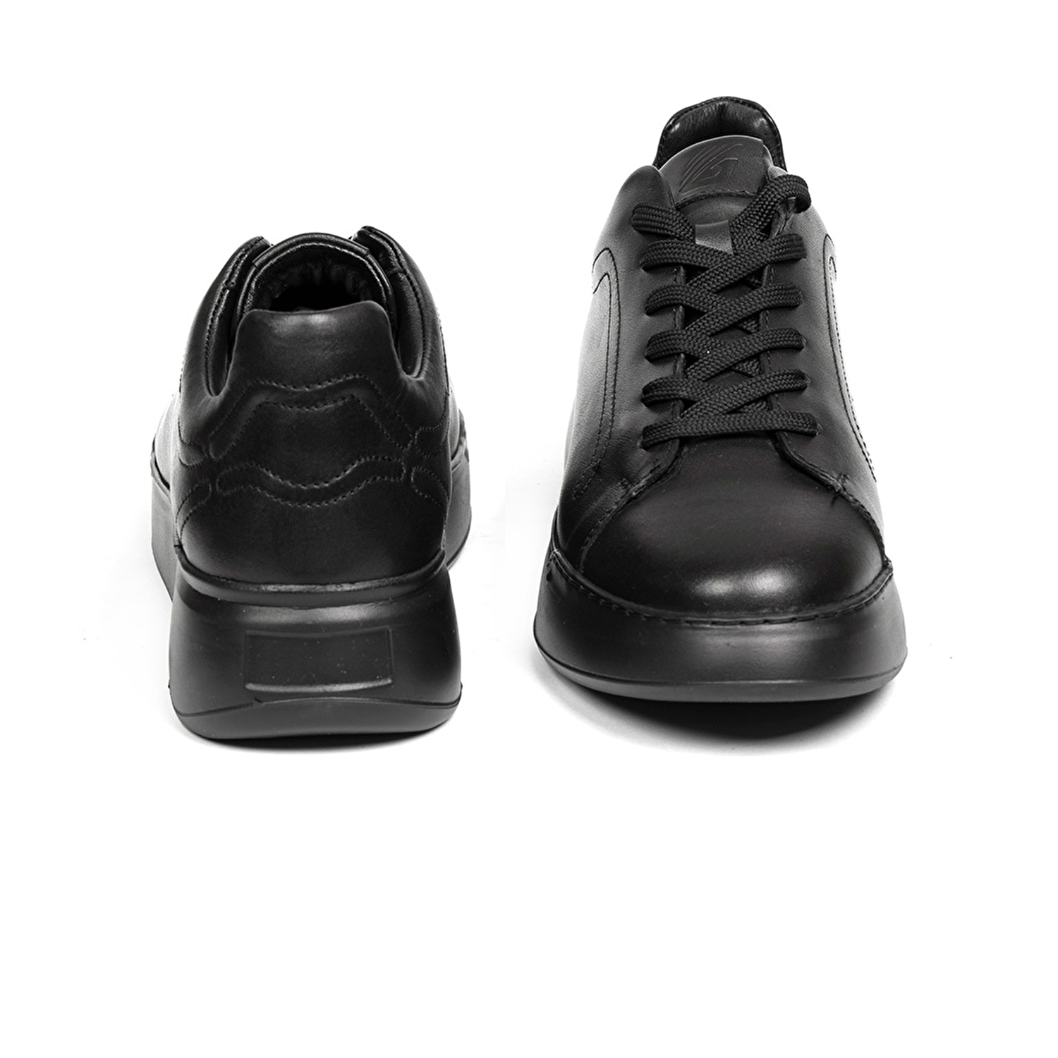 Kadın Siyah Hakiki Deri Sneaker Ayakkabı 2K2SA32150-6