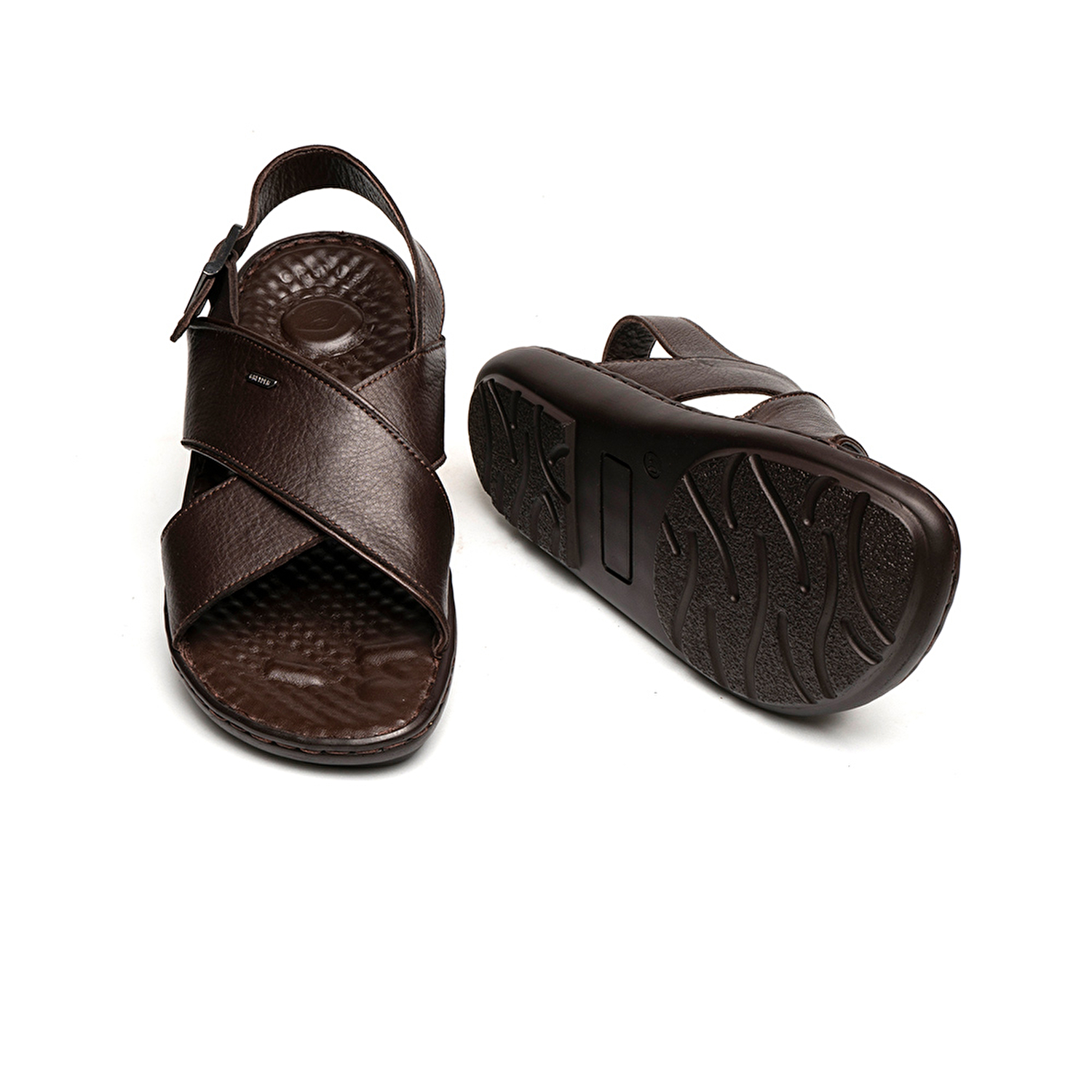 Erkek Kahverengi Hakiki Deri Sandalet 2Y1FS67802-5
