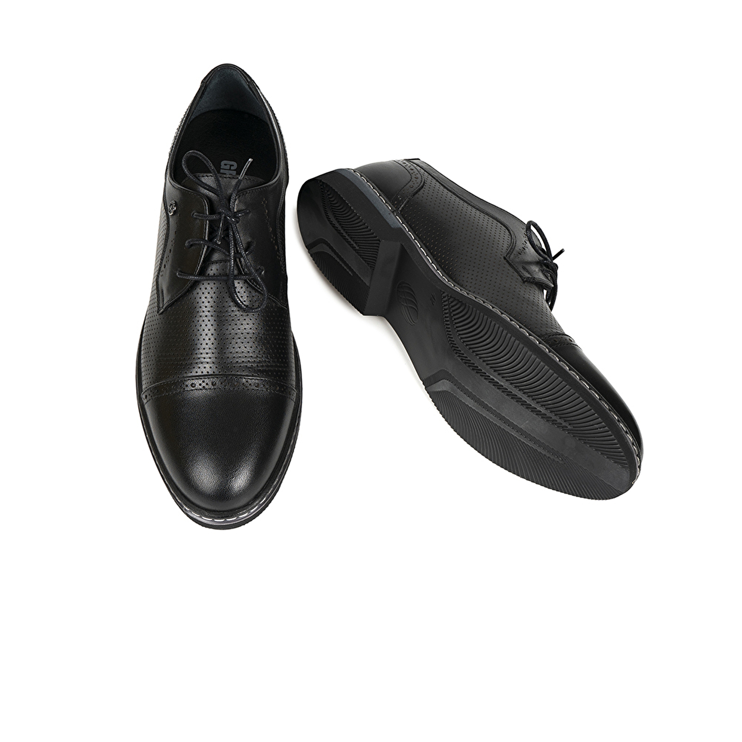 Erkek Siyah Hakiki Deri Klasik Ayakkabı 2Y1KA67770-5
