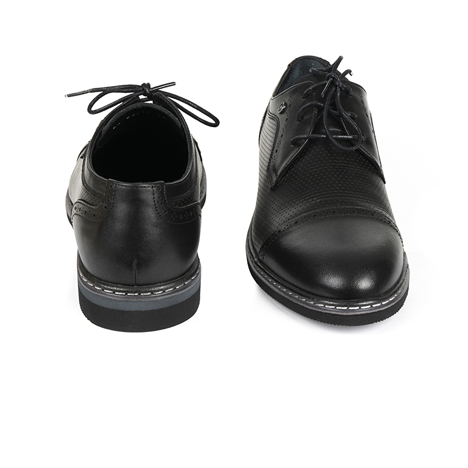 Erkek Siyah Hakiki Deri Klasik Ayakkabı 2Y1KA67770-6
