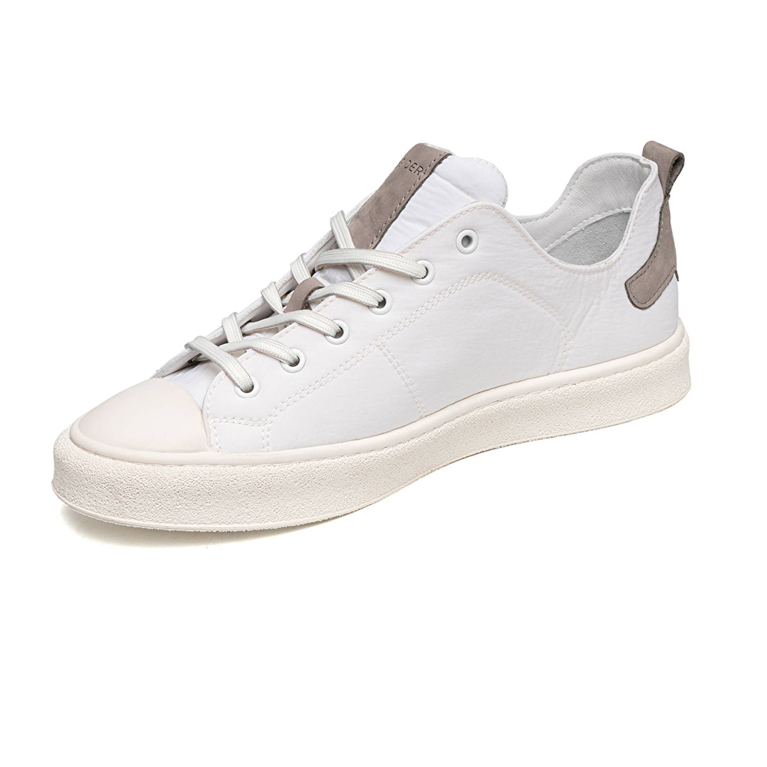 Erkek Beyaz Gri Hakiki Deri Sneaker Ayakkabı 2Y1SA14603-2