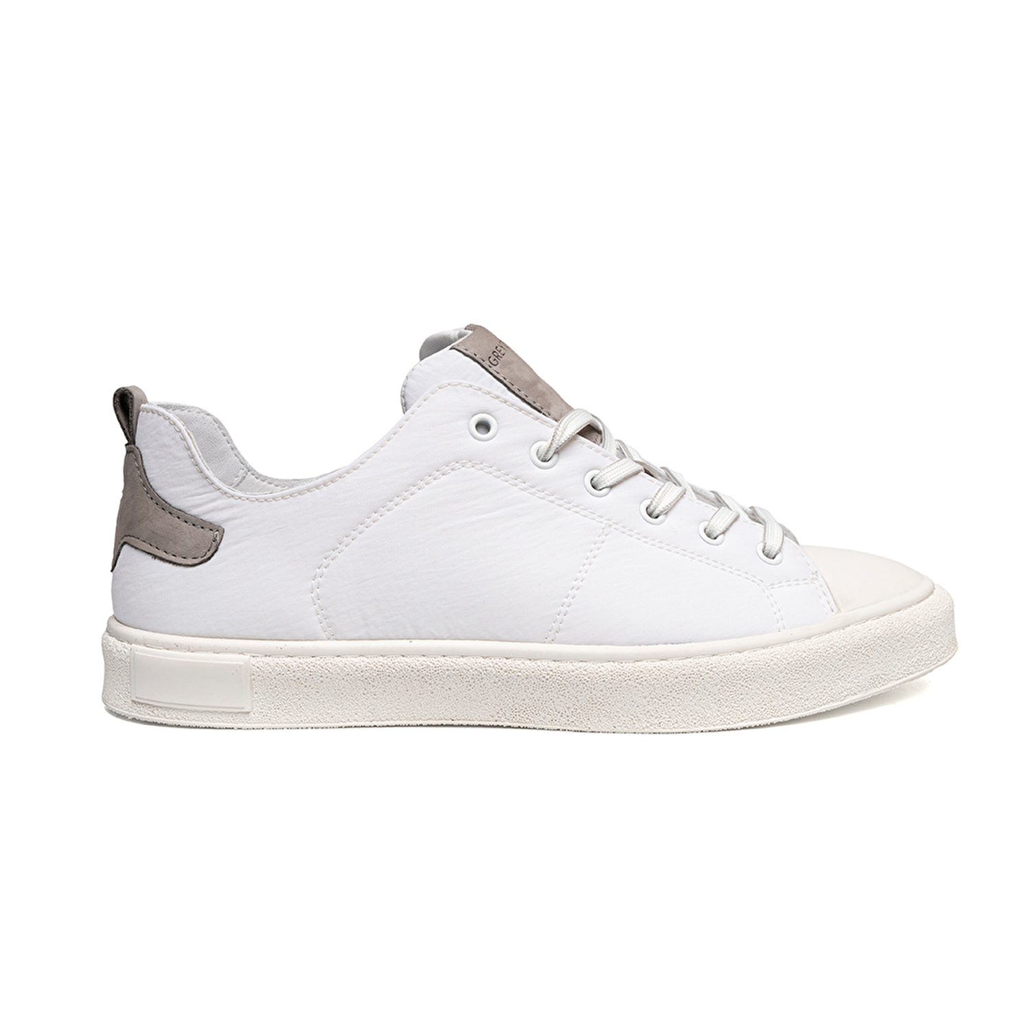 Erkek Beyaz Gri Hakiki Deri Sneaker Ayakkabı 2Y1SA14603-1