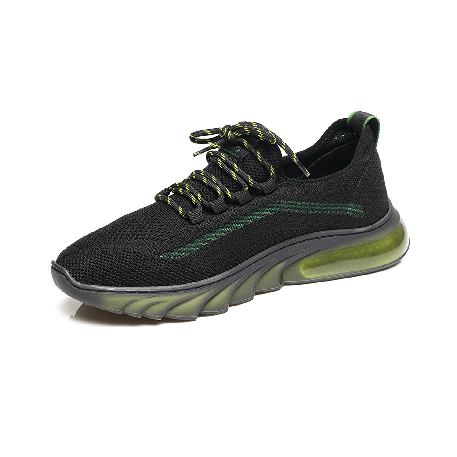 Erkek Siyah Yeşil Hakiki Deri Spor Ayakkabı 2Y1SA15381-2