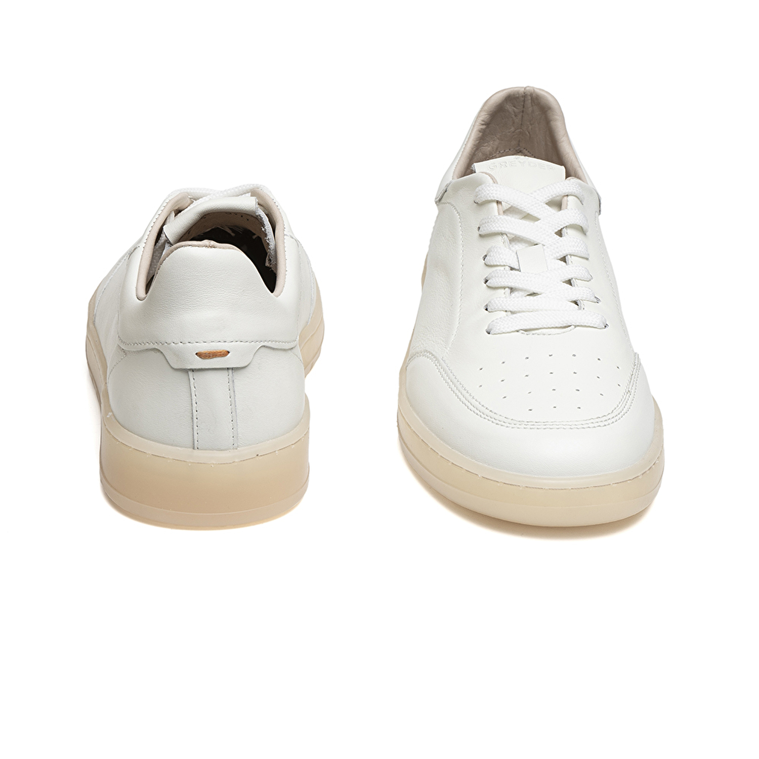 Erkek Beyaz Hakiki Deri Sneaker Ayakkabı 2Y1SA67851-6