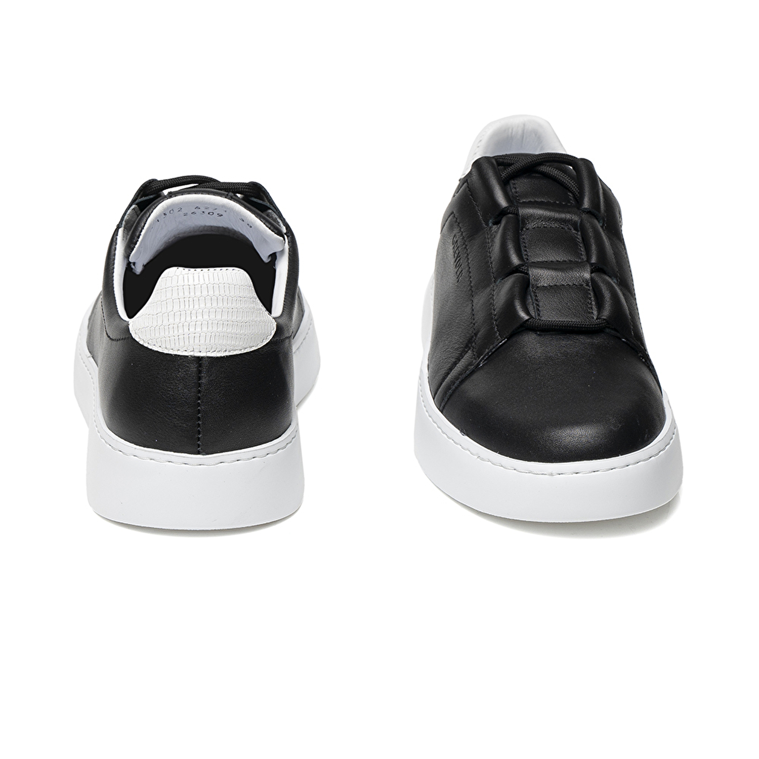 Kadın Siyah Hakiki Deri Sneaker Ayakkabı 2Y2SA31302-4