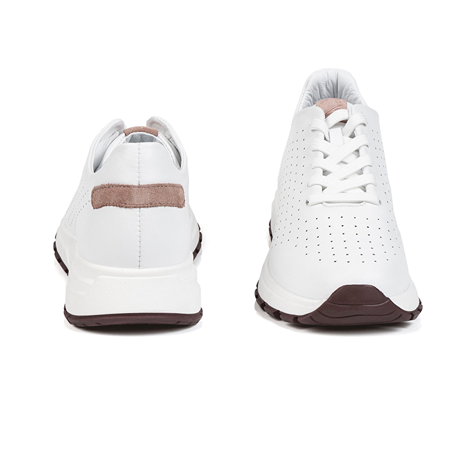Kadın Beyaz Hakiki Deri Sneaker Ayakkabı 2Y2SA31340-6