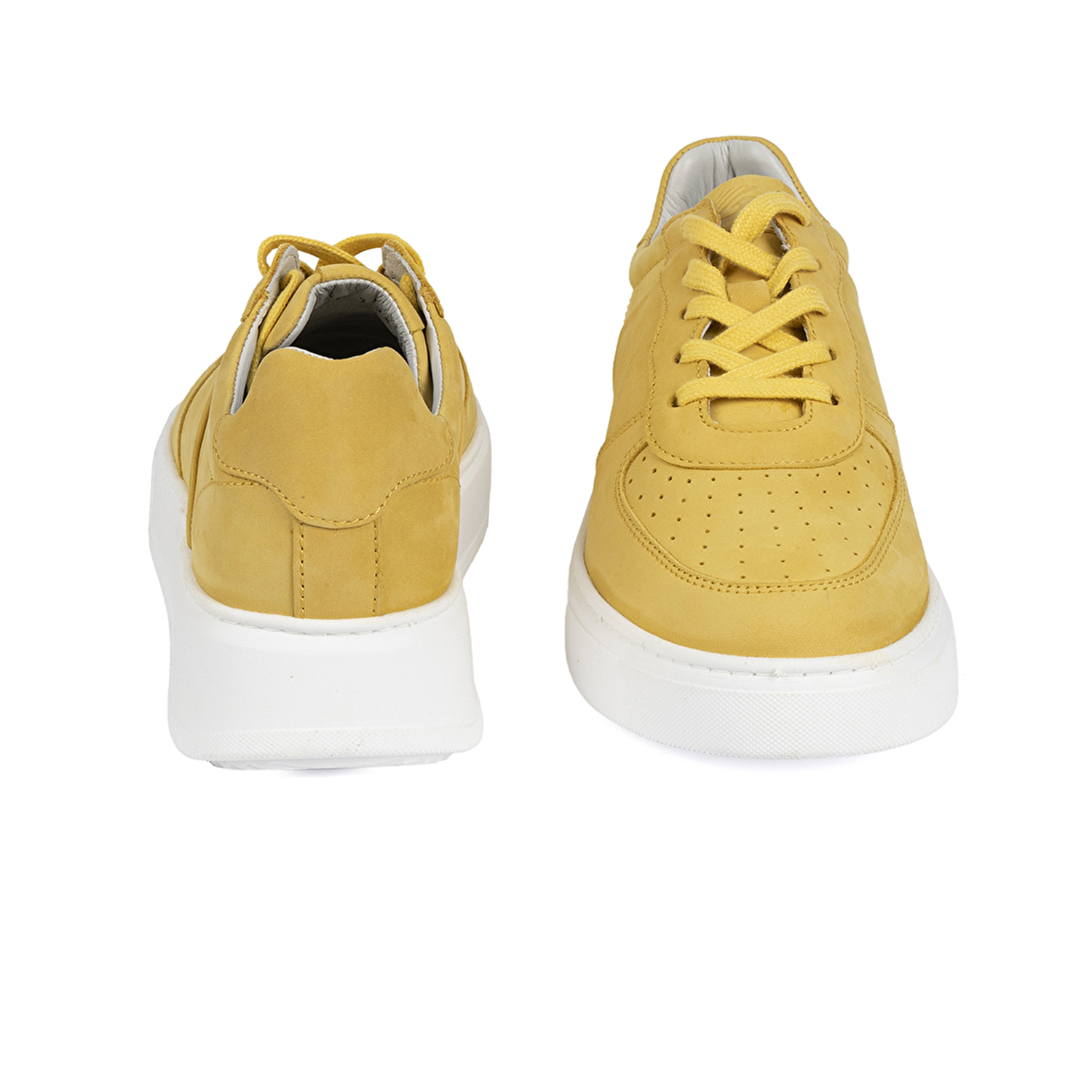 Kadın Sarı Hakiki Deri Sneaker Ayakkabı 2Y2SA31350-6