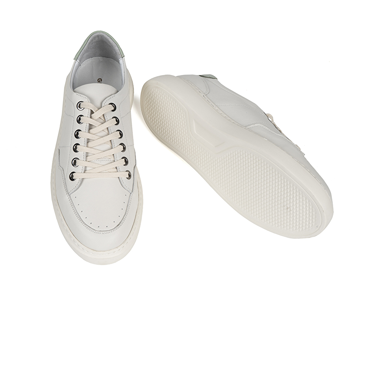 Kadın Beyaz Hakiki Deri Sneaker Ayakkabı 2Y2SA57922-5