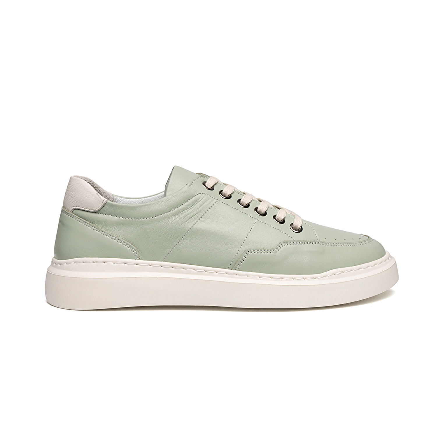 Kadın Açık Yeşil Hakiki Deri Sneaker Ayakkabı 2Y2SA57922-1