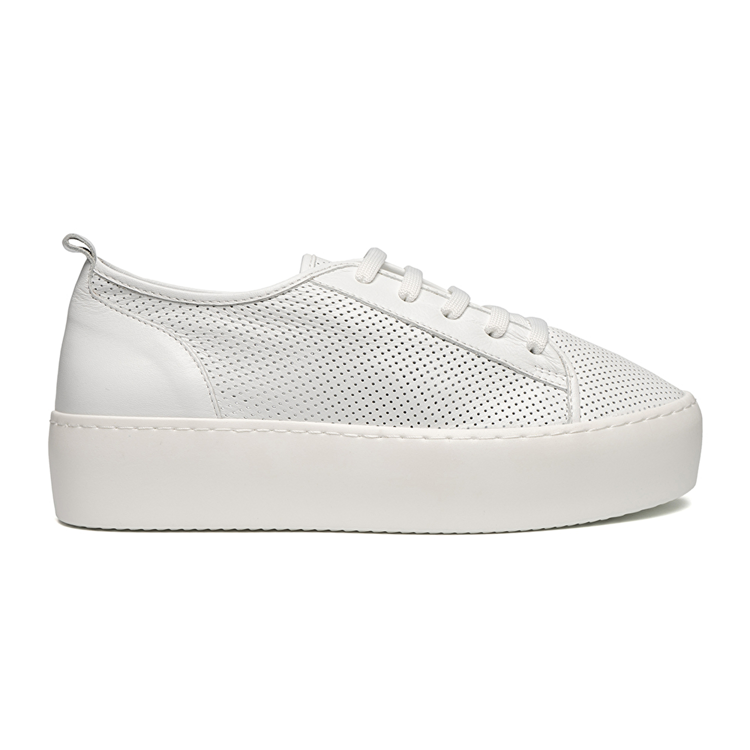 Kadın Beyaz Hakiki Deri Sneaker Ayakkabı 2Y2SA57942-1