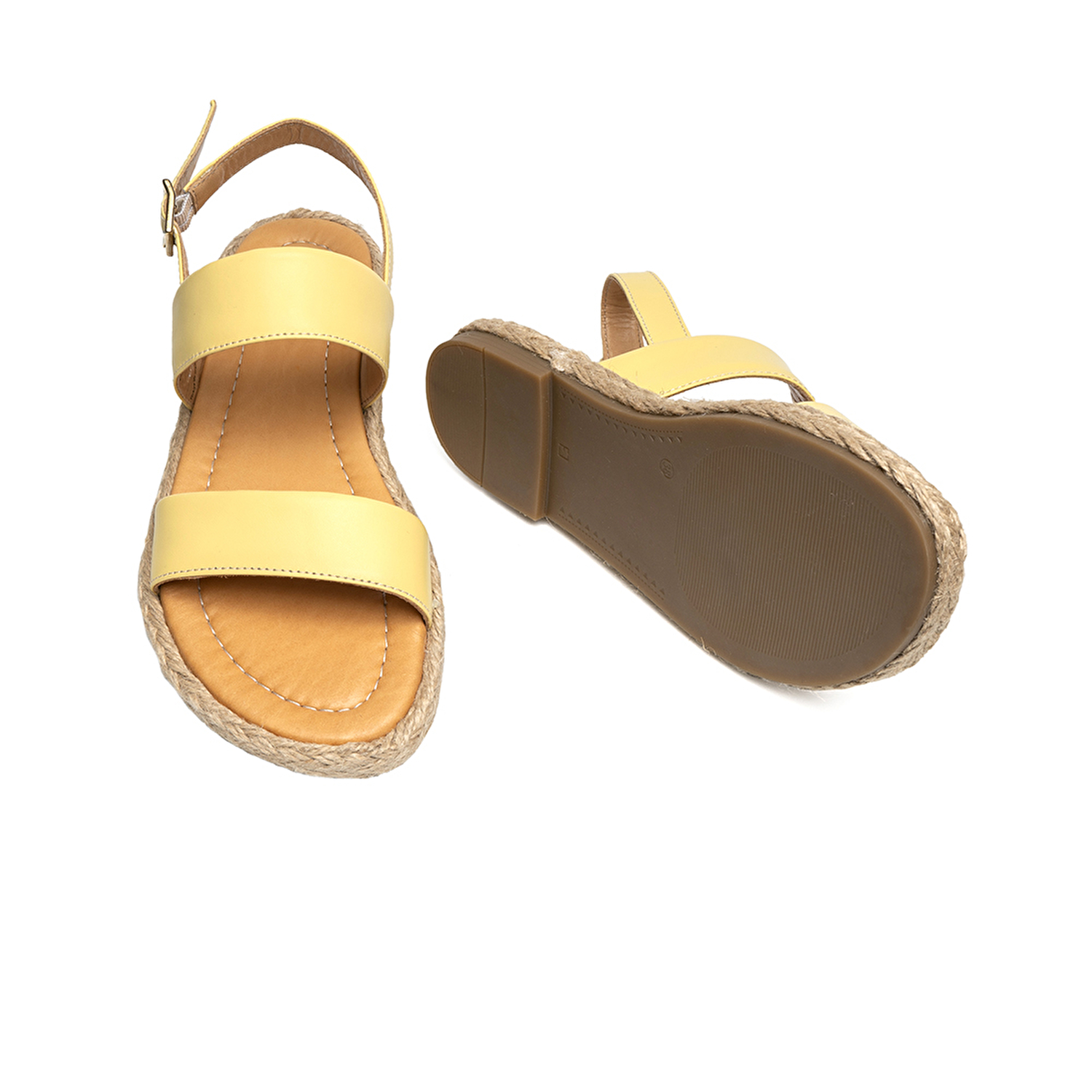 Kadın Sarı Hakiki Deri Sandalet 2Y2TS31630-5