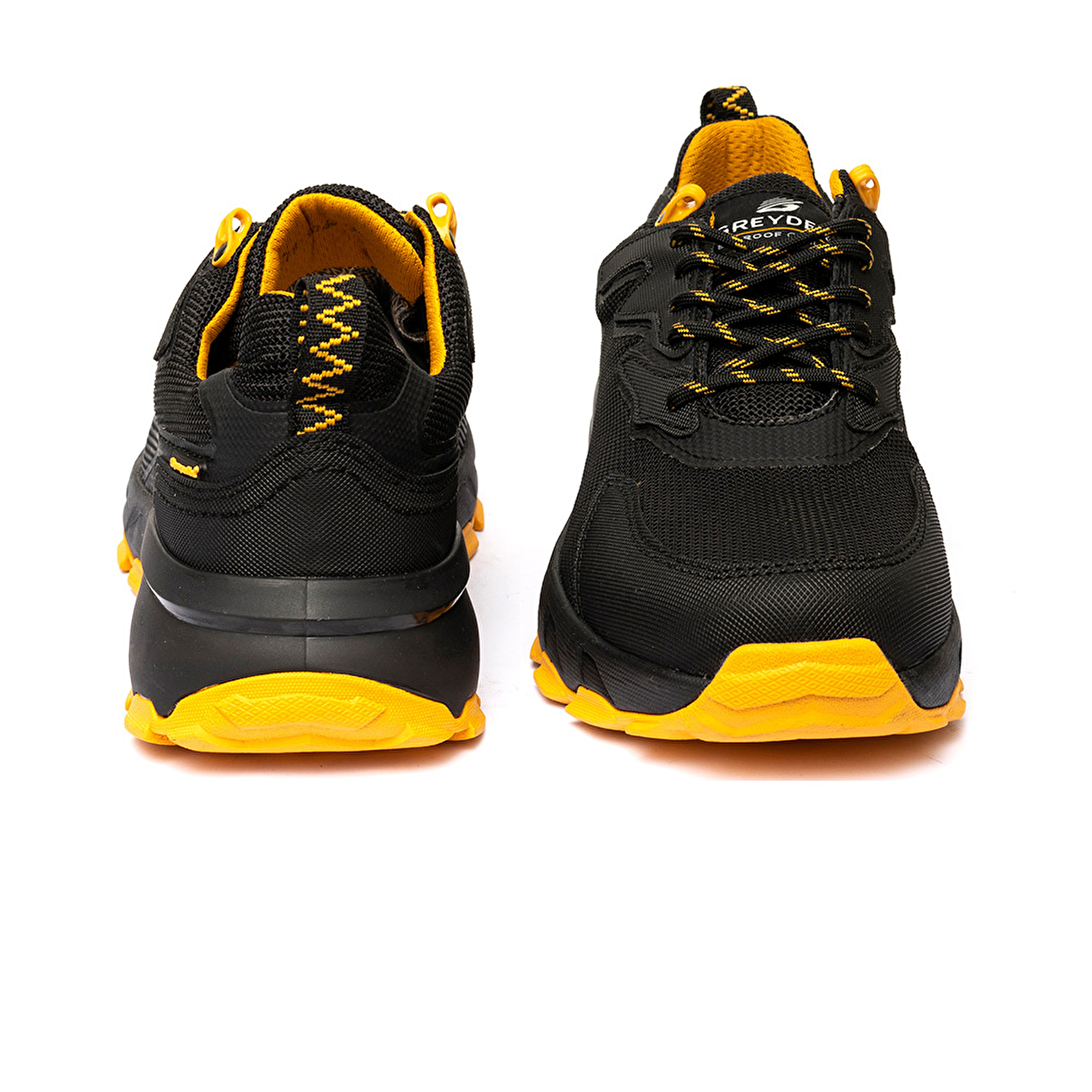 Erkek Siyah Sarı Hakiki Deri Su Geçirmez Outdoor Ayakkabı 3K1GA16345-6