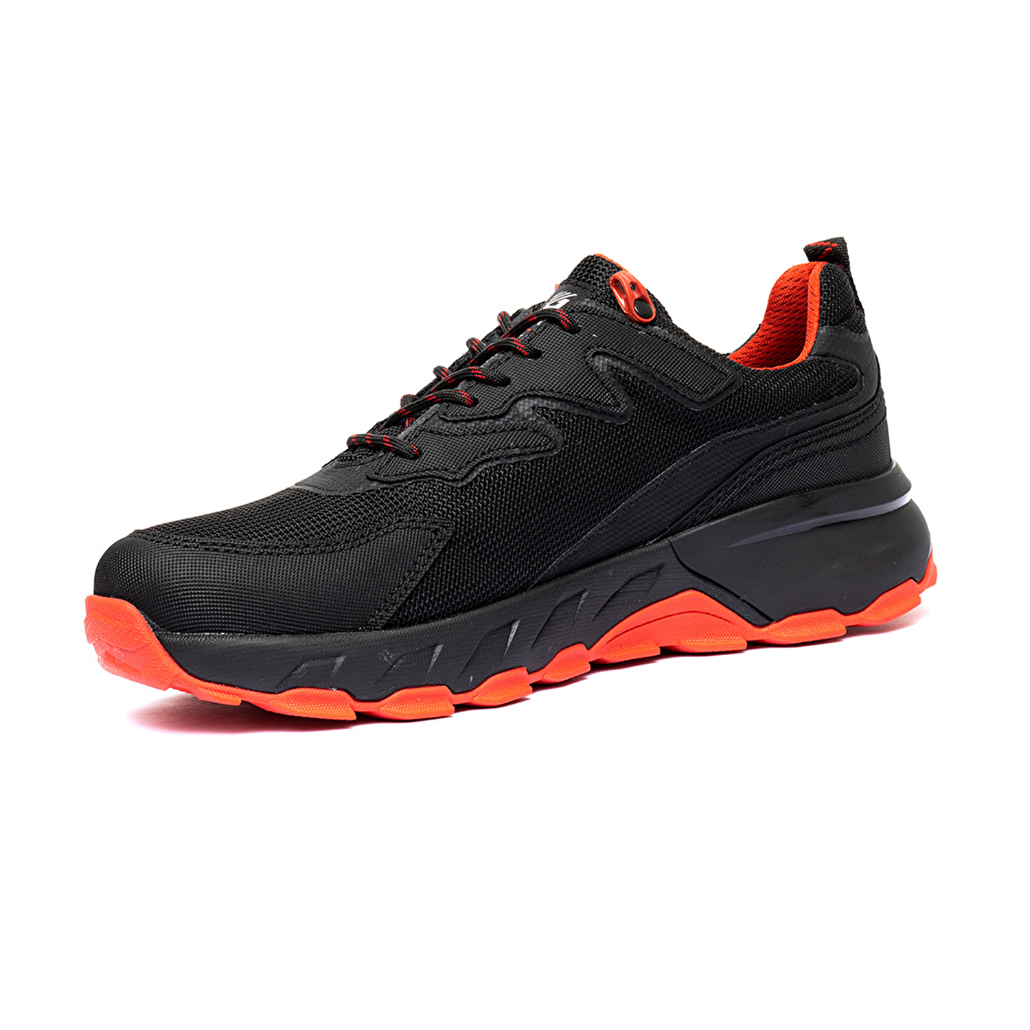 Erkek Siyah Kırmızı Deri Su Geçirmez Outdoor Ayakkabı 3K1GA16345-2