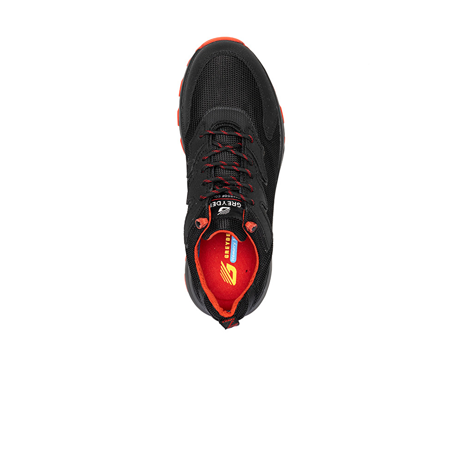 Erkek Siyah Kırmızı Deri Su Geçirmez Outdoor Ayakkabı 3K1GA16345-3
