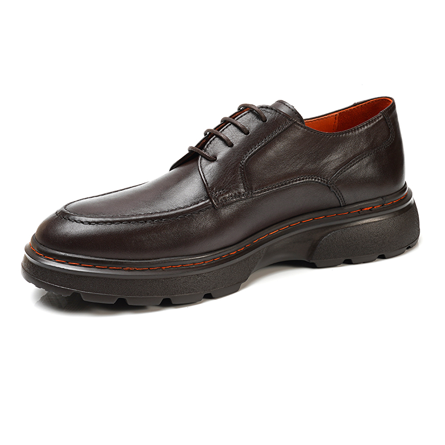 Erkek kahverengi Hakiki Deri Oxford Ayakkabı 3K1KA16241-3