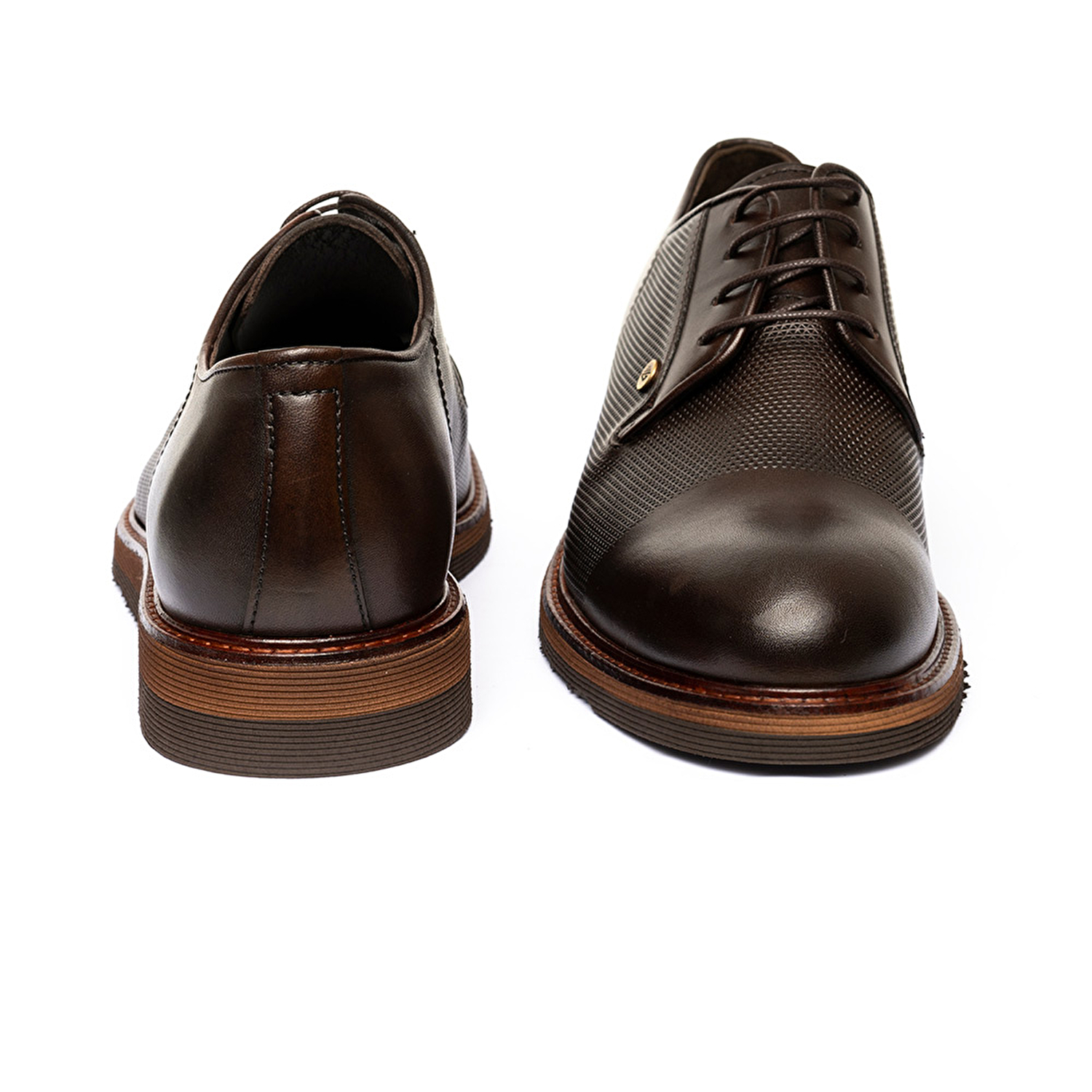 Erkek kahverengi Hakiki Deri Klasik Ayakkabı 3K1KA75130-6