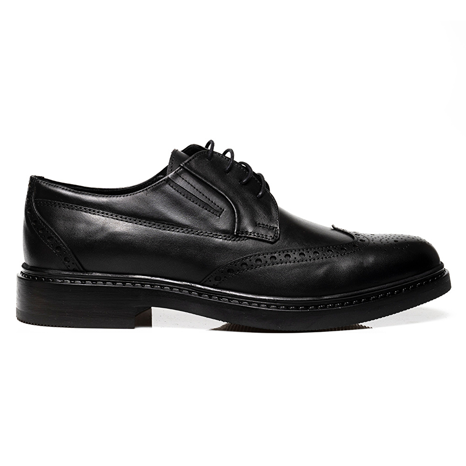 Erkek Siyah Hakiki Deri Klasik Ayakkabı 3K1KA75142-1