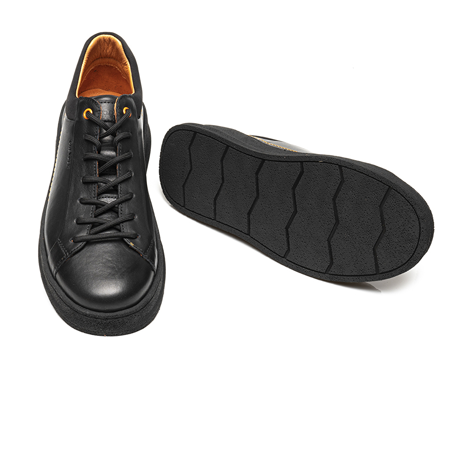 Erkek Siyah Hakiki Deri Sneaker Ayakkabı 3K1SA16370-5