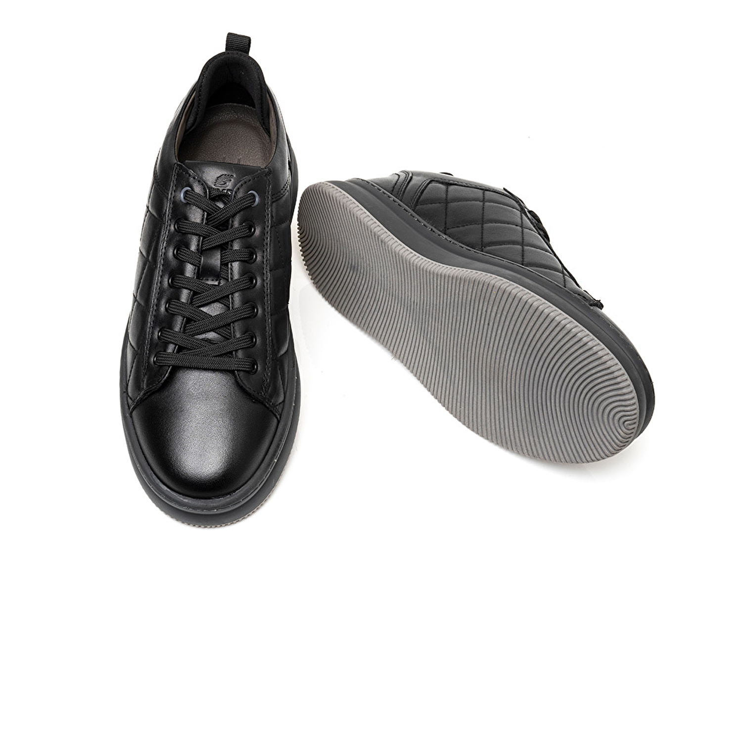 Erkek Siyah Hakiki Deri Sneaker Ayakkabı 3K1SA16381-5