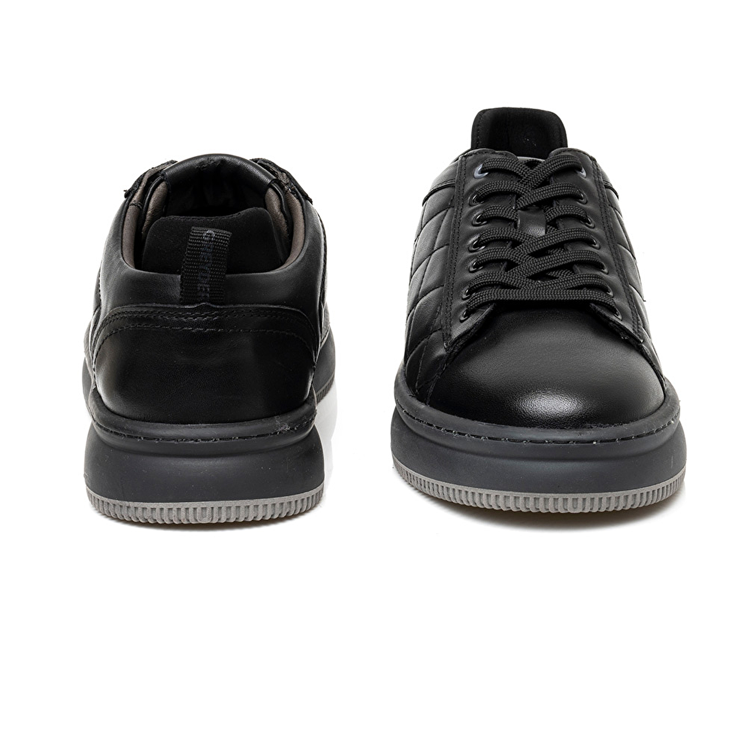Erkek Siyah Hakiki Deri Sneaker Ayakkabı 3K1SA16381-6