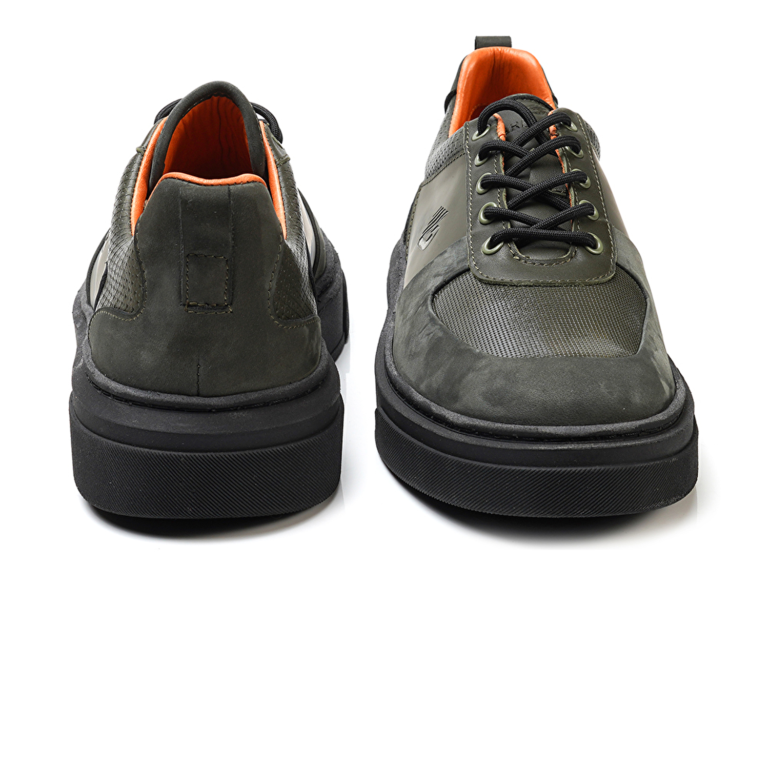 Erkek Haki Hakiki Deri Sneaker Ayakkabı 3K1SA16410-6