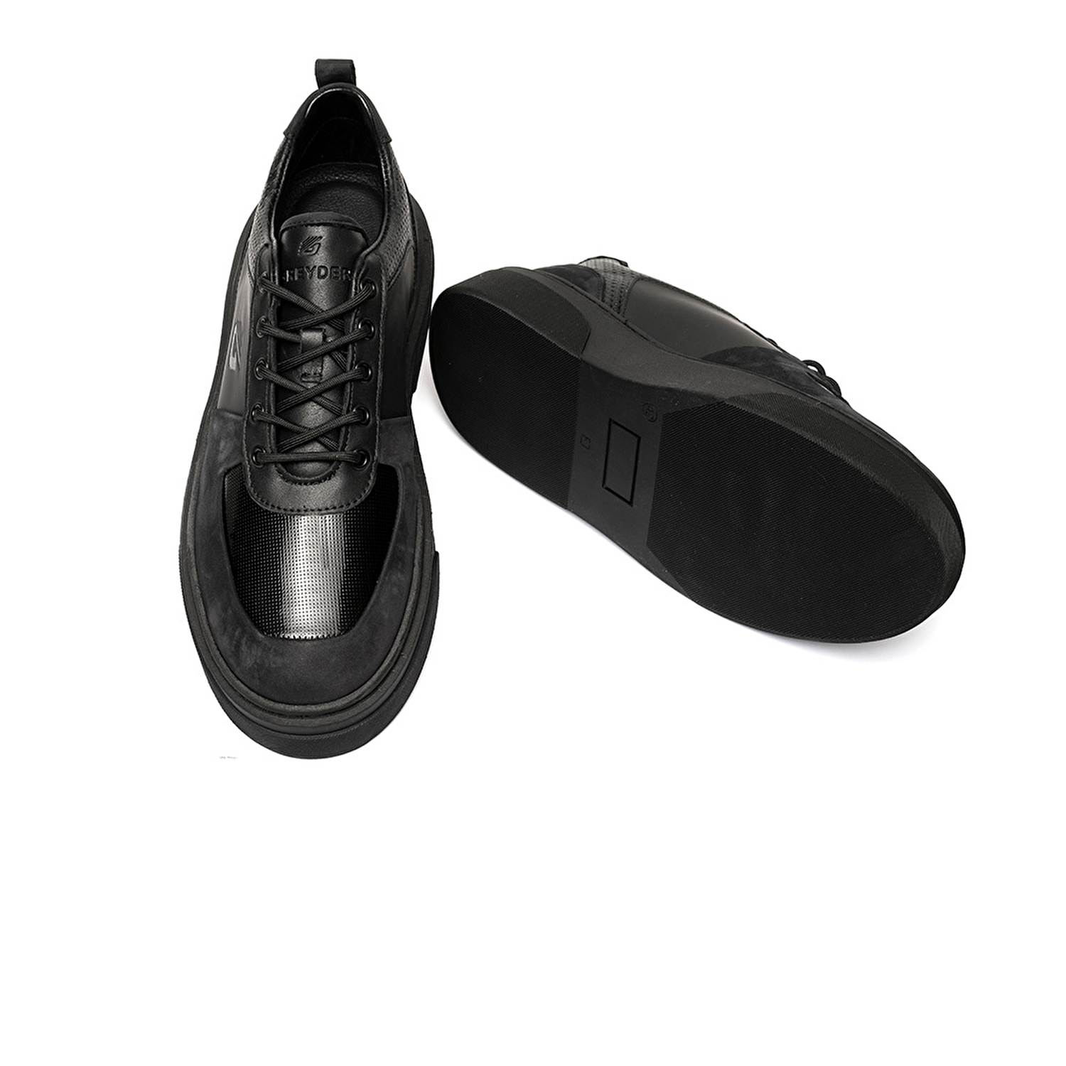 Erkek Siyah Hakiki Deri Sneaker Ayakkabı 3K1SA16410-5