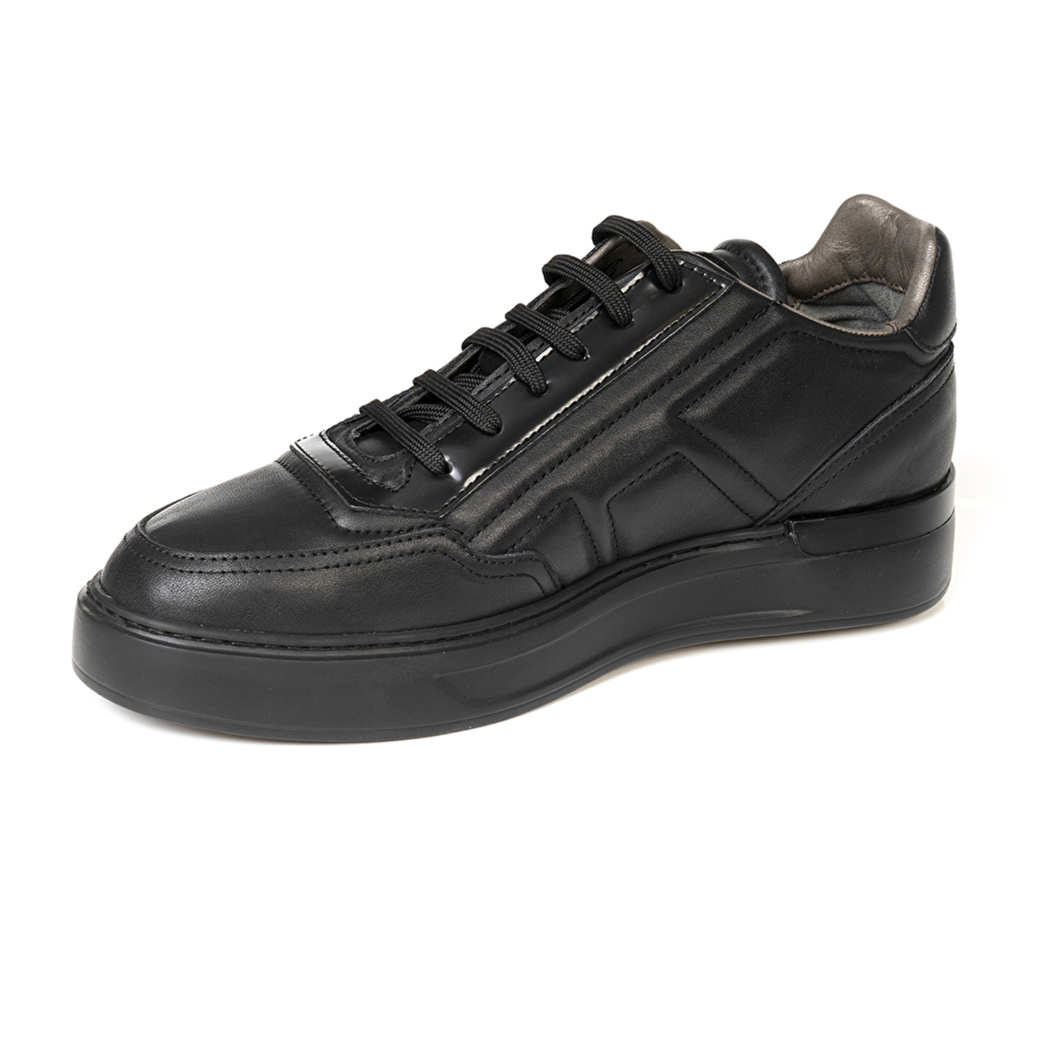 Erkek Siyah Hakiki Deri Sneaker Ayakkabı 3K1SA16470-2
