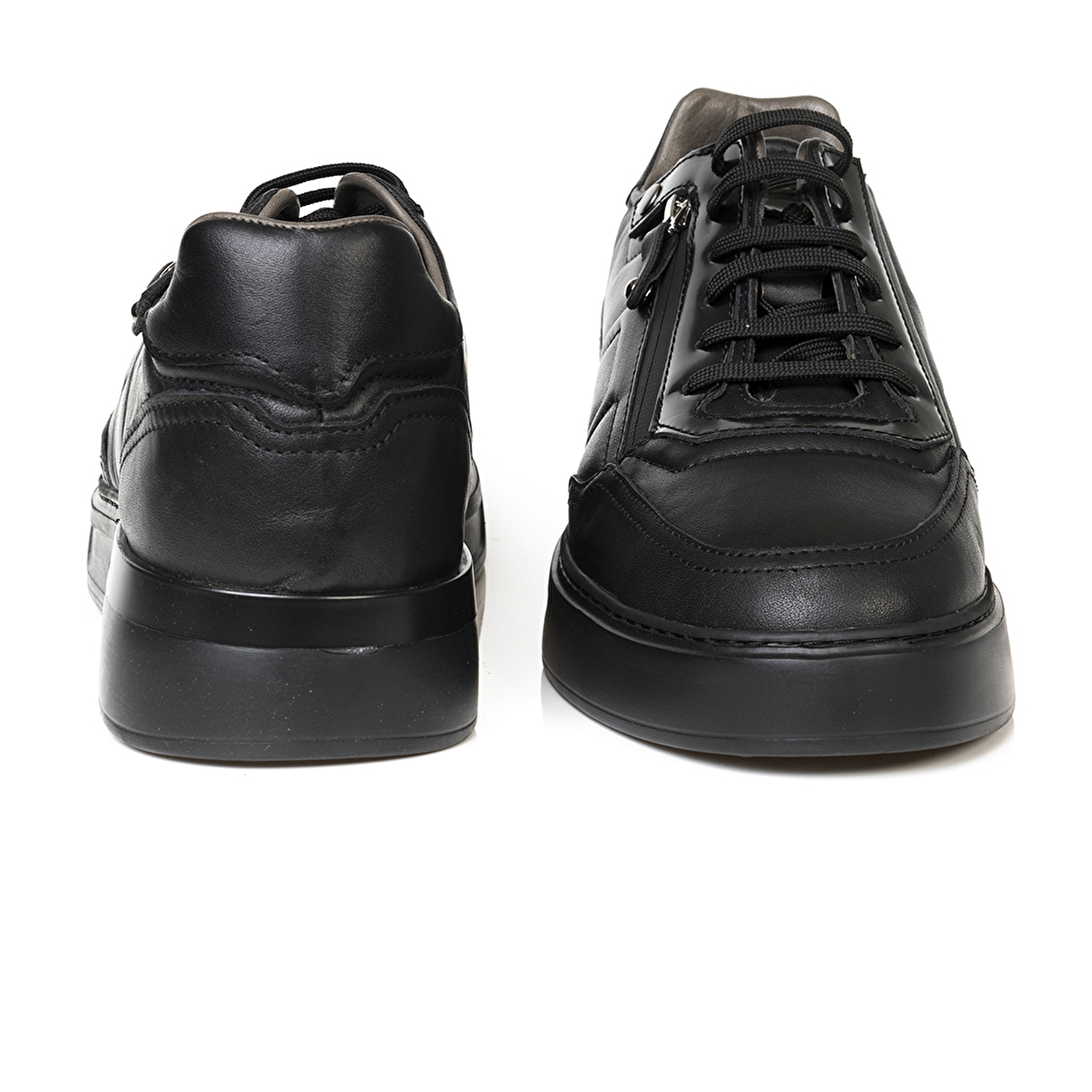 Erkek Siyah Hakiki Deri Sneaker Ayakkabı 3K1SA16470-6