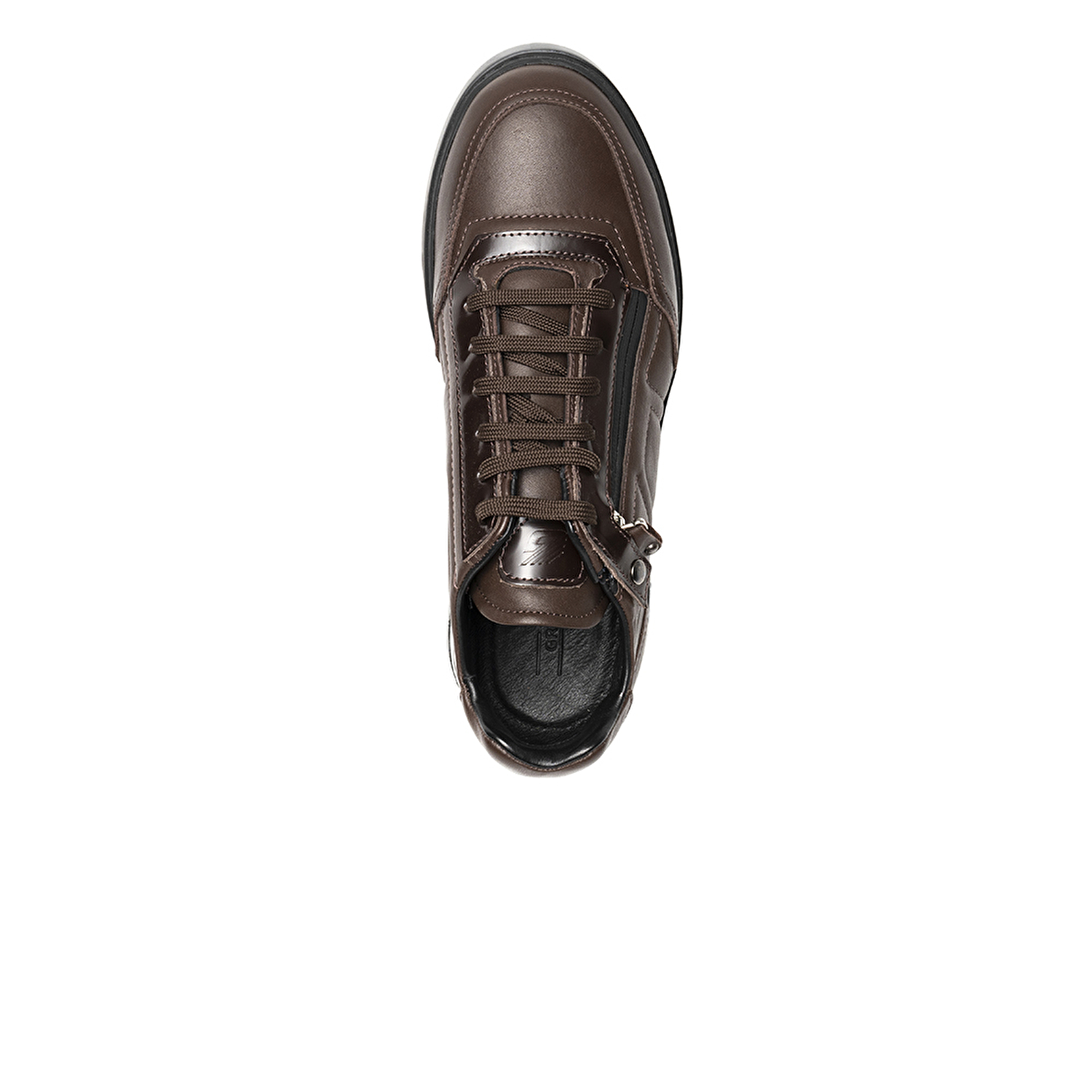 Erkek kahverengi Hakiki Deri Sneaker Ayakkabı 3K1SA16470-3