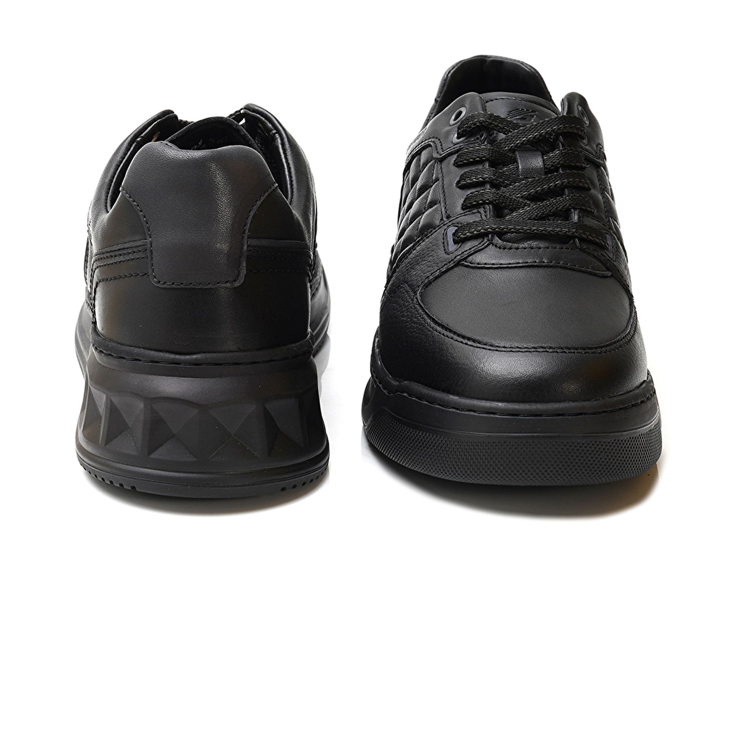 Erkek Siyah Hakiki Deri Sneaker Ayakkabı 3K1SA17002-6