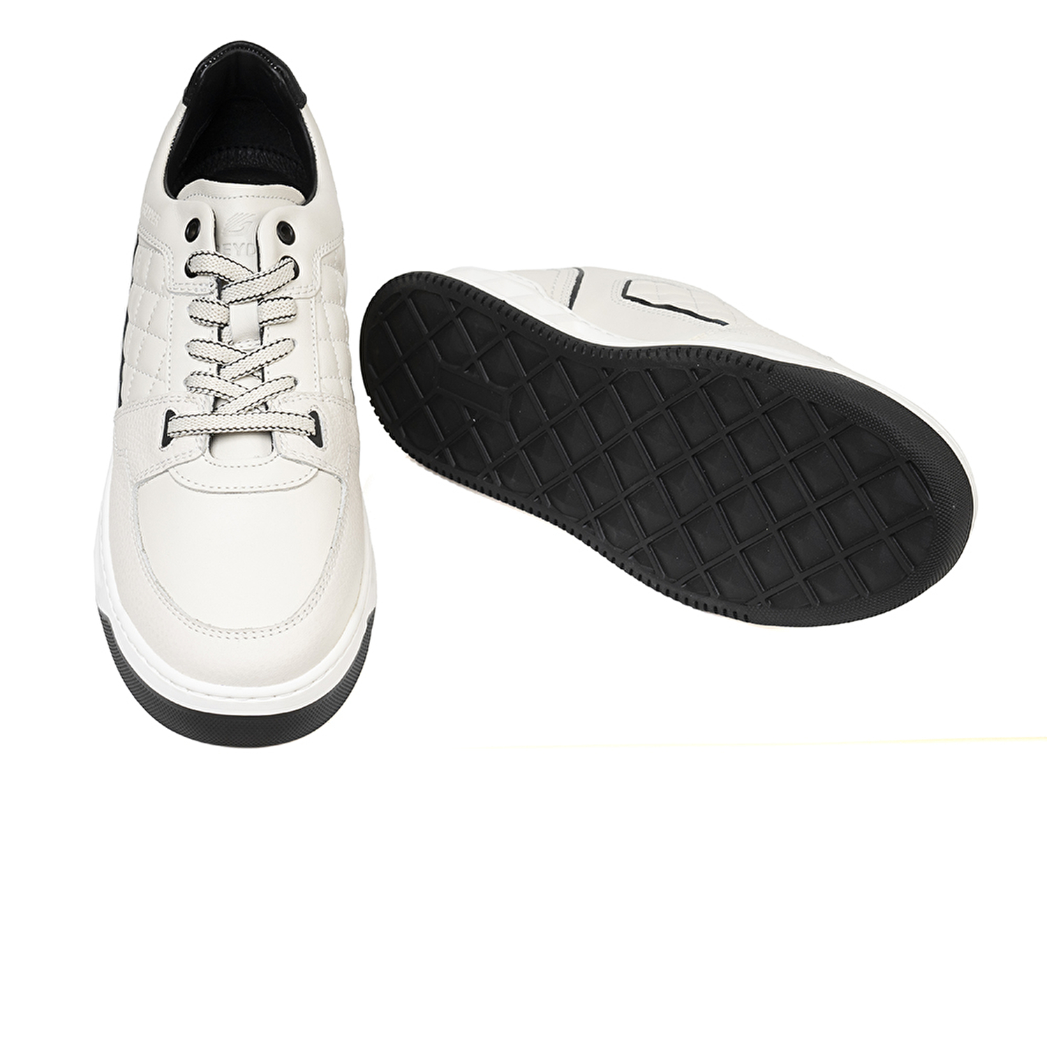 Erkek Beyaz Hakiki Deri Sneaker Ayakkabı 3K1SA17002-5