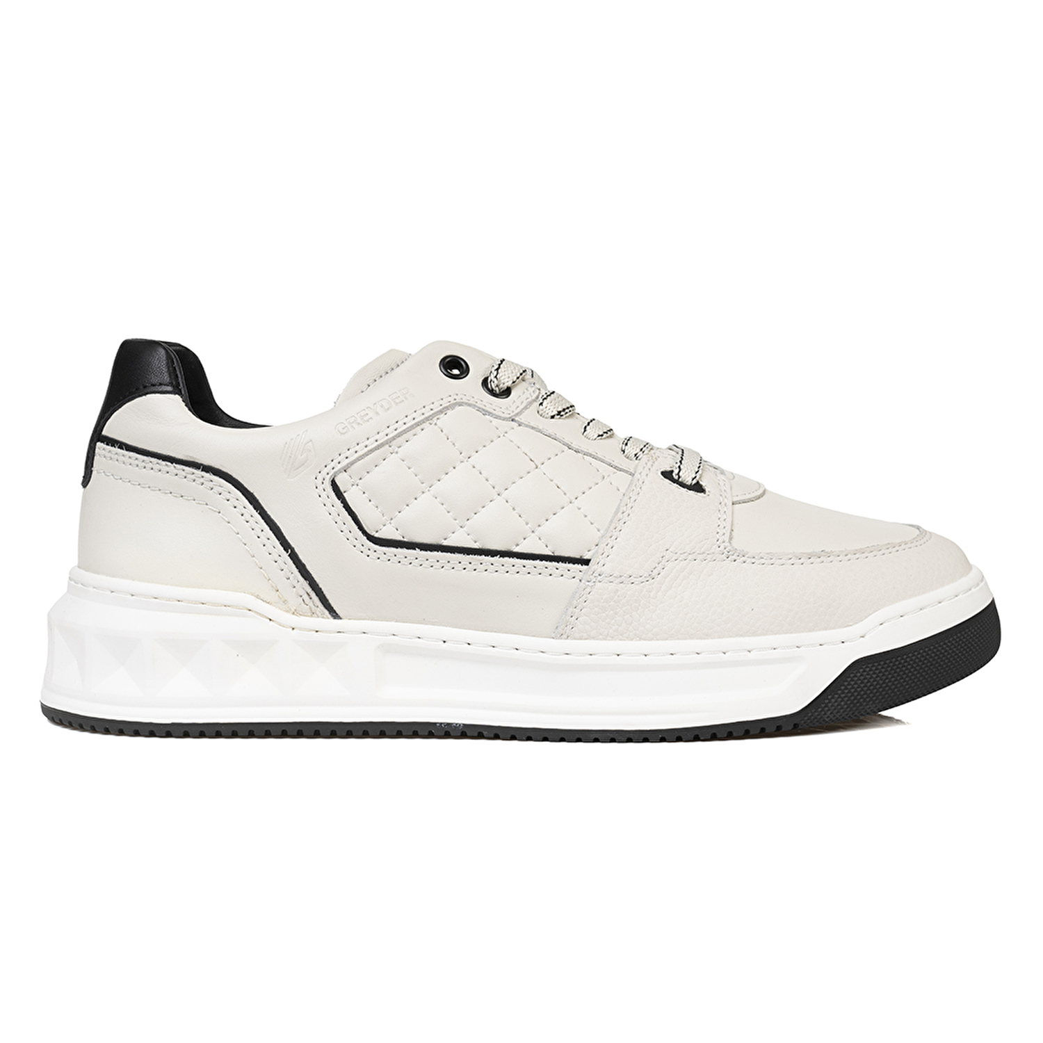 Erkek Beyaz Hakiki Deri Sneaker Ayakkabı 3K1SA17002-1