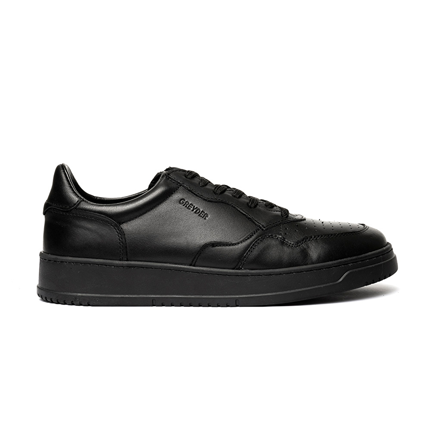 Erkek Siyah Hakiki Deri Sneaker Ayakkabı 3K1SA62609-1