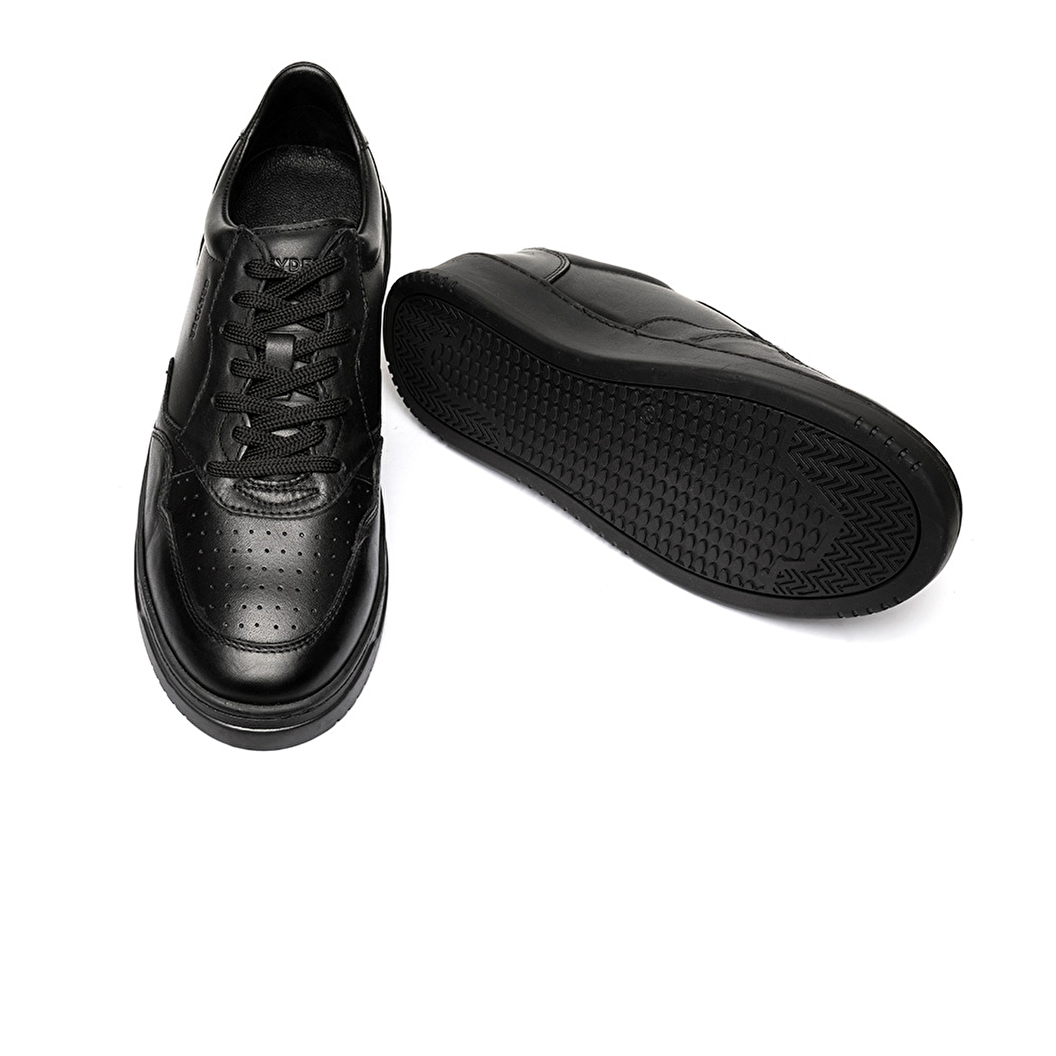Erkek Siyah Hakiki Deri Sneaker Ayakkabı 3K1SA62609-5