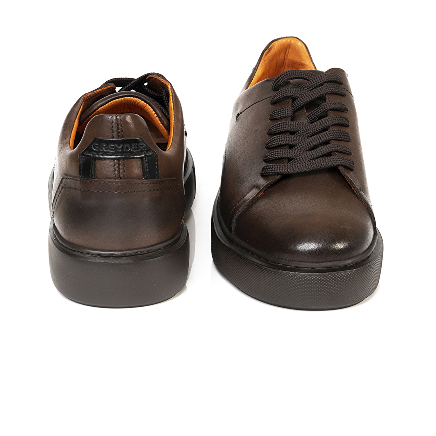 Erkek kahverengi Hakiki Deri Sneaker Ayakkabı 3K1SA75162-6