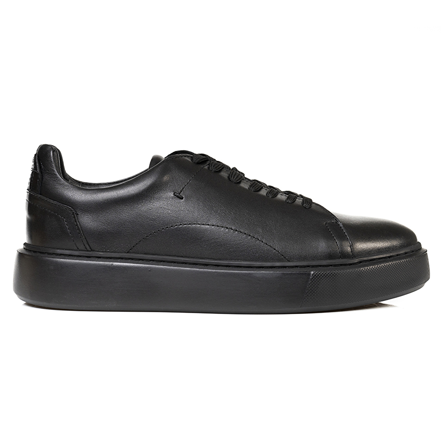 Erkek Siyah Hakiki Deri Sneaker Ayakkabı 3K1SA75162-1